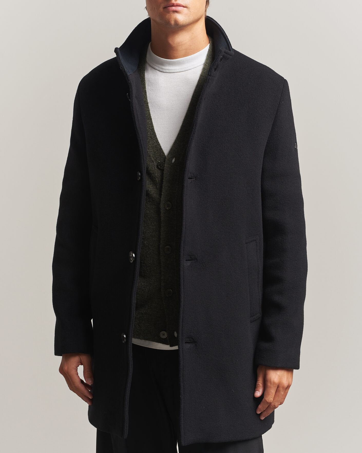 Herre | Jakker | J.Lindeberg | Lexon Wool Coat Black