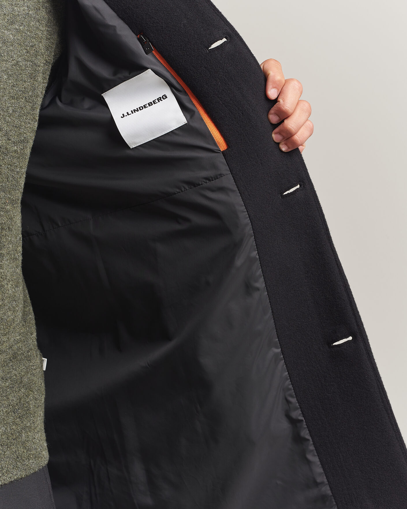 Herre | Jakker | J.Lindeberg | Lexon Wool Coat Black