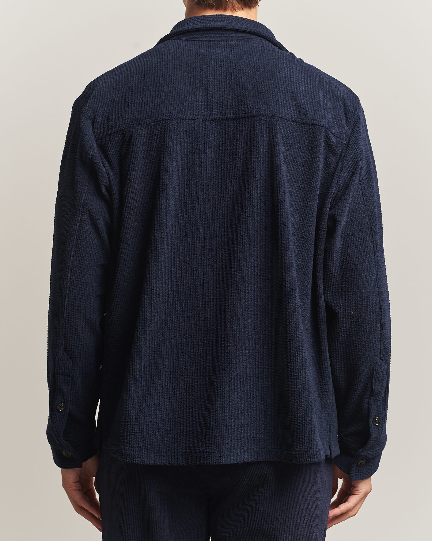Herre | Skjorter | J.Lindeberg | Finnigan Drape Cord Overshirt JL Navy