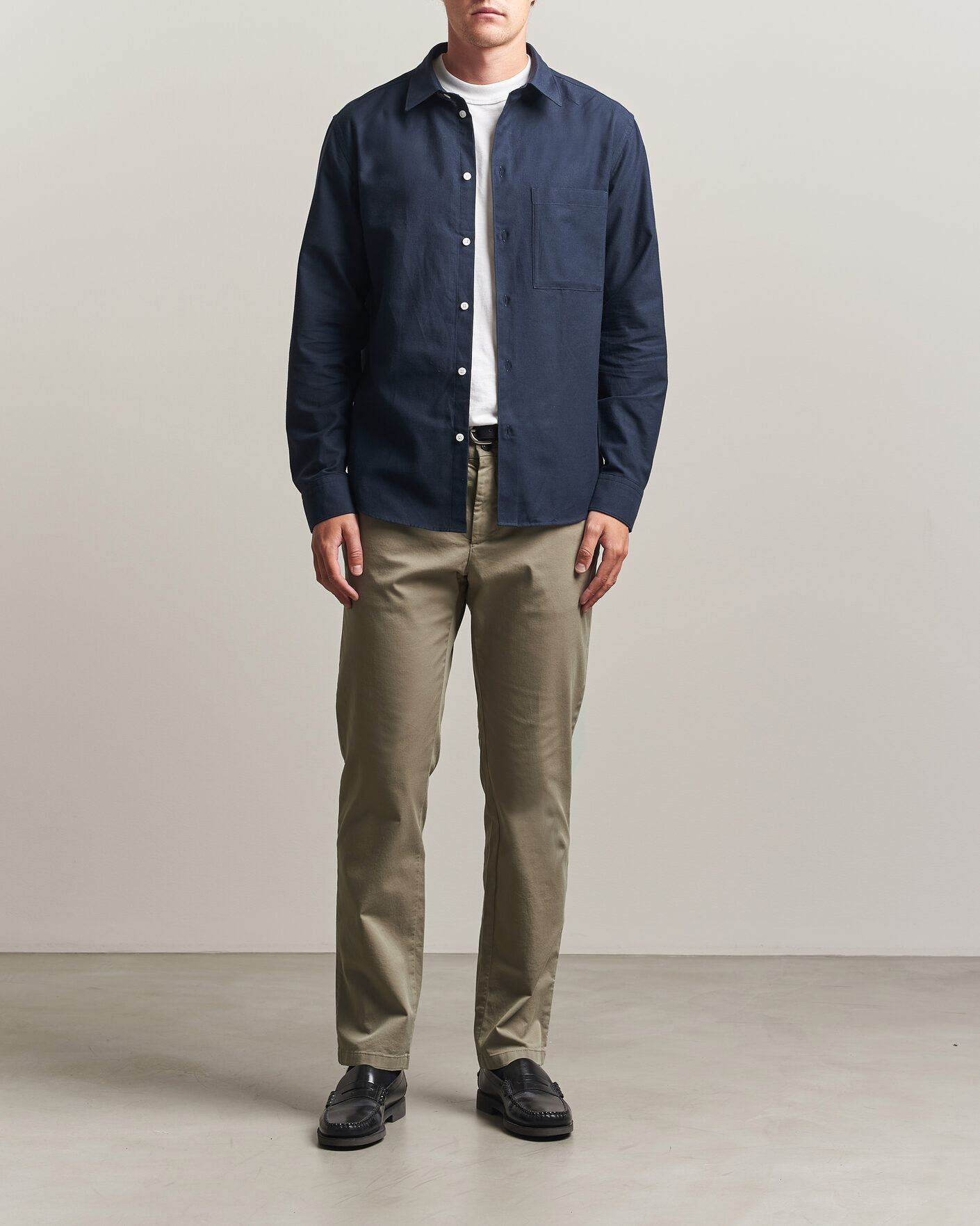 Herre | Skjorter | J.Lindeberg | Marlon Flannel Shirt JL Navy