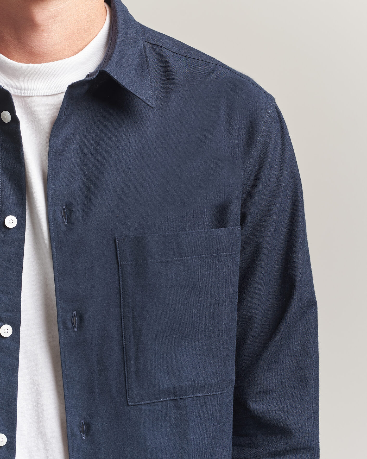 Herre | Skjorter | J.Lindeberg | Marlon Flannel Shirt JL Navy