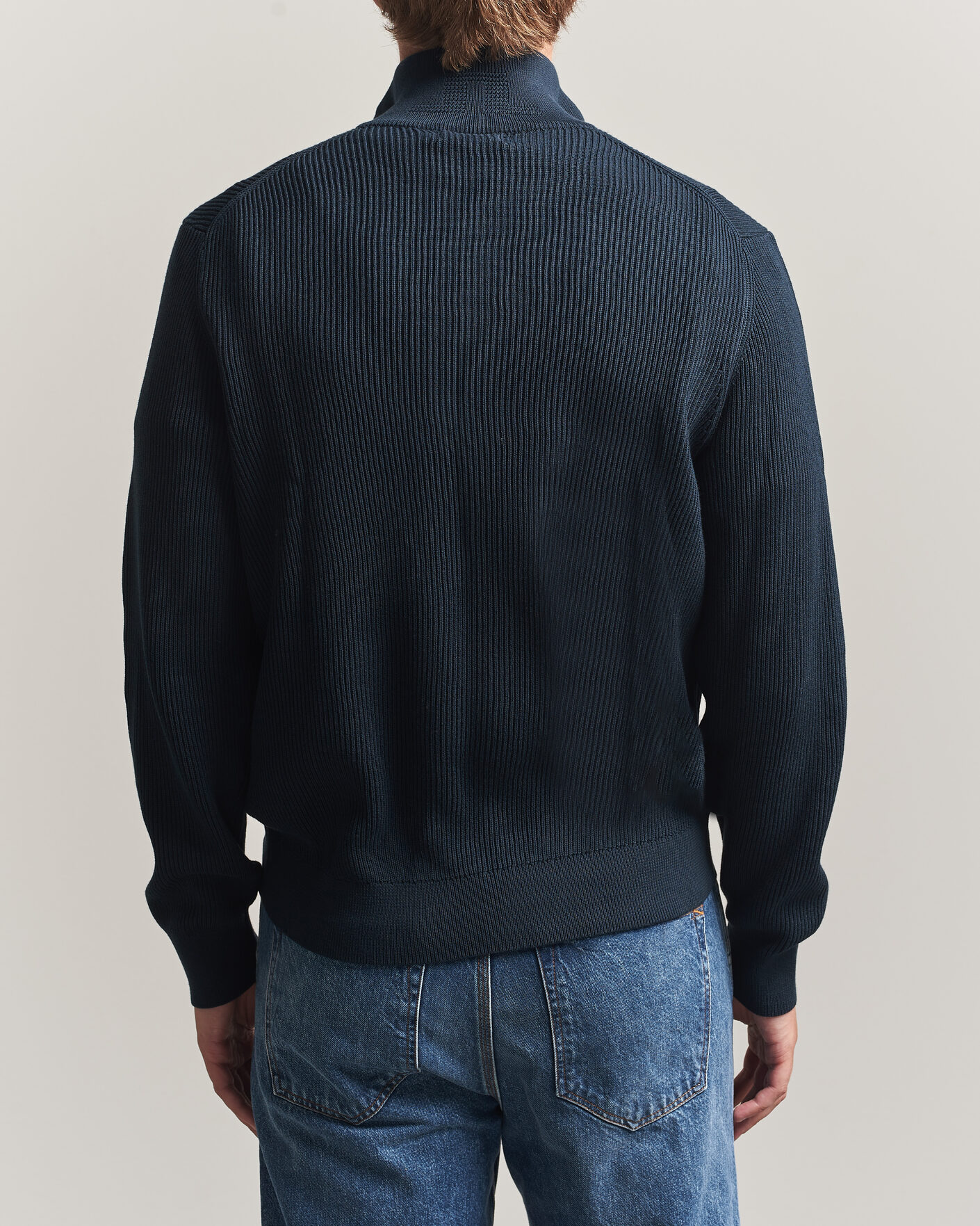 Herre | Gensere | J.Lindeberg | Alexis Cotton Full Zip JL Navy