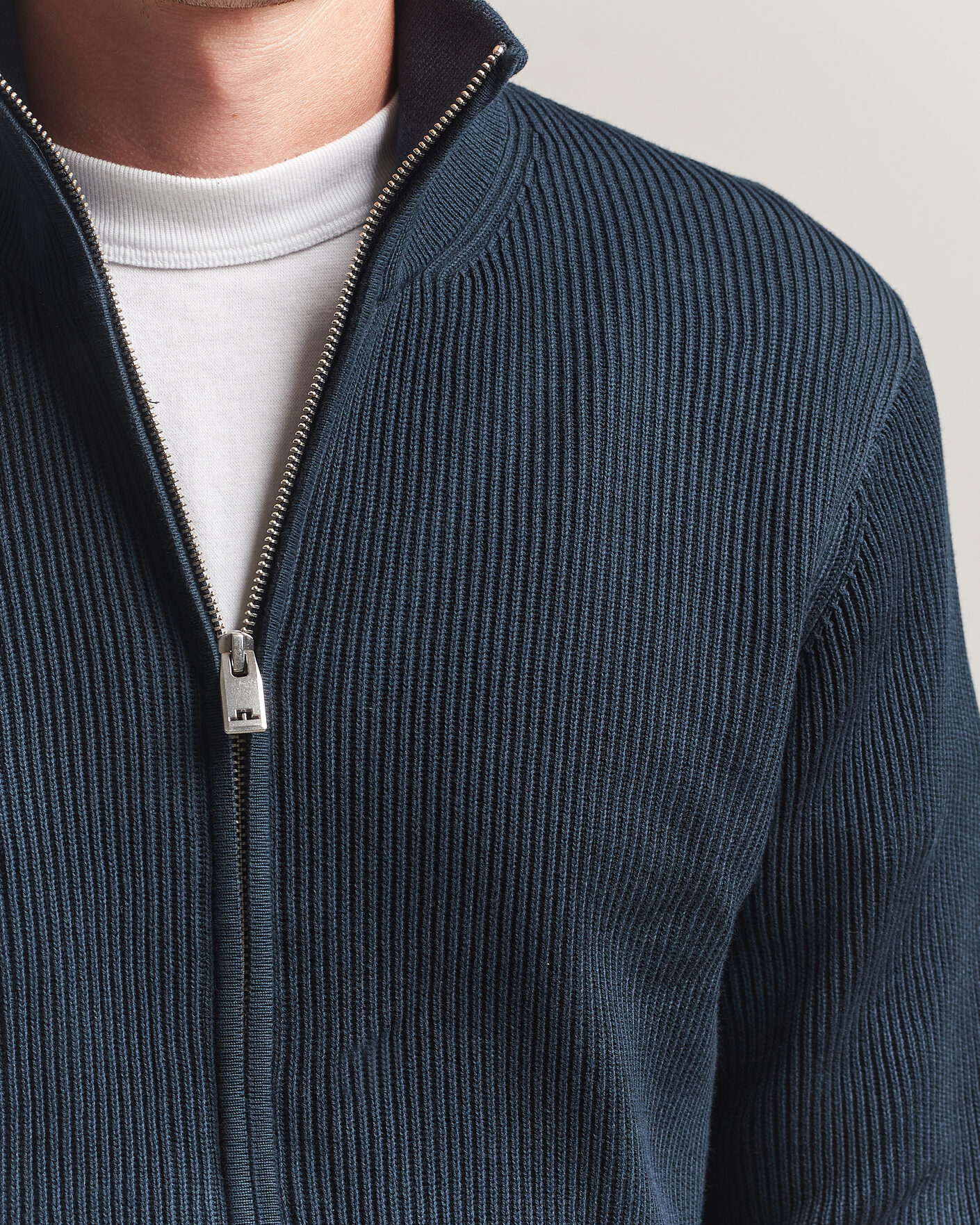 Herre | Gensere | J.Lindeberg | Alexis Cotton Full Zip JL Navy