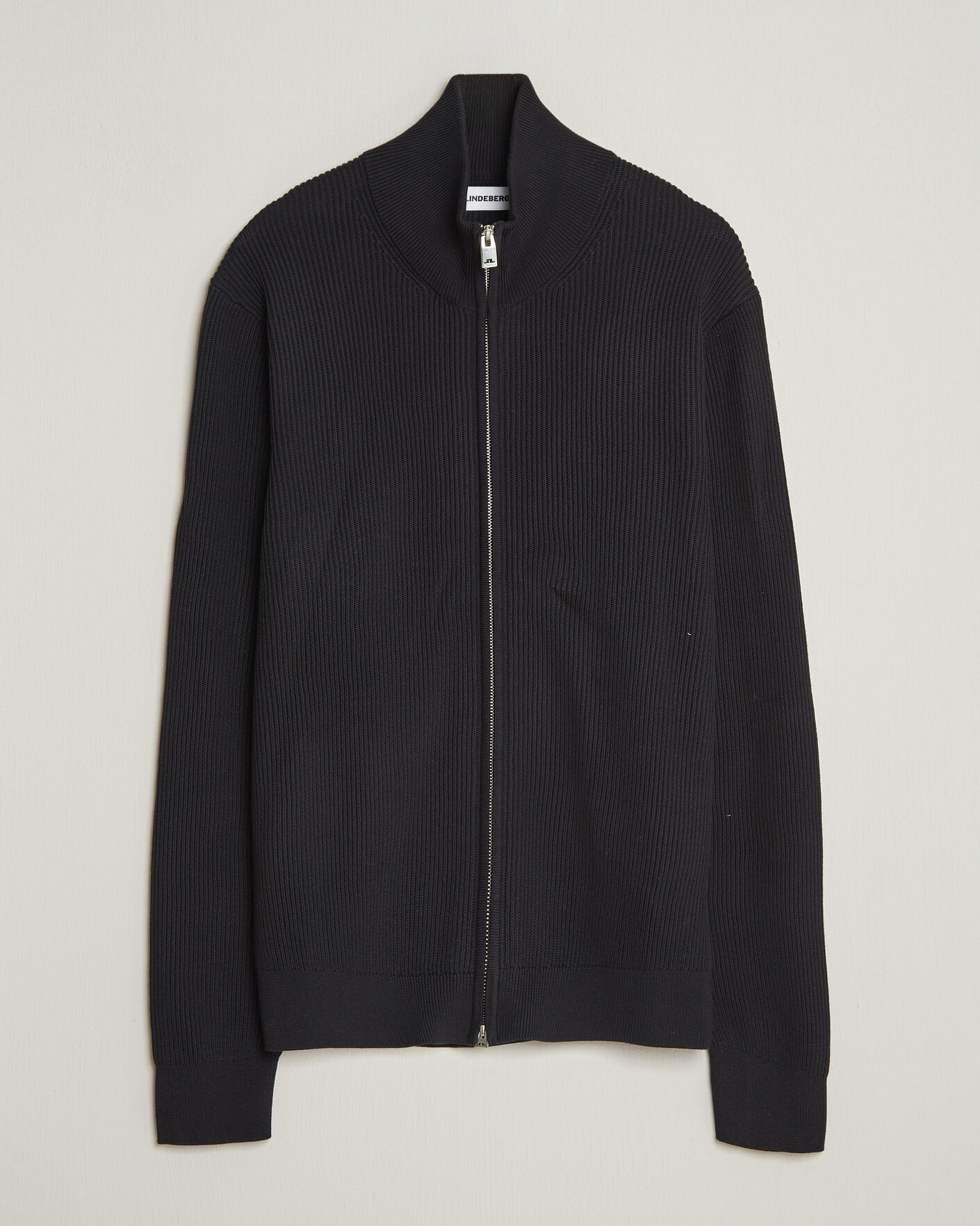 Herre | Gensere | J.Lindeberg | Alexis Cotton Full Zip Black