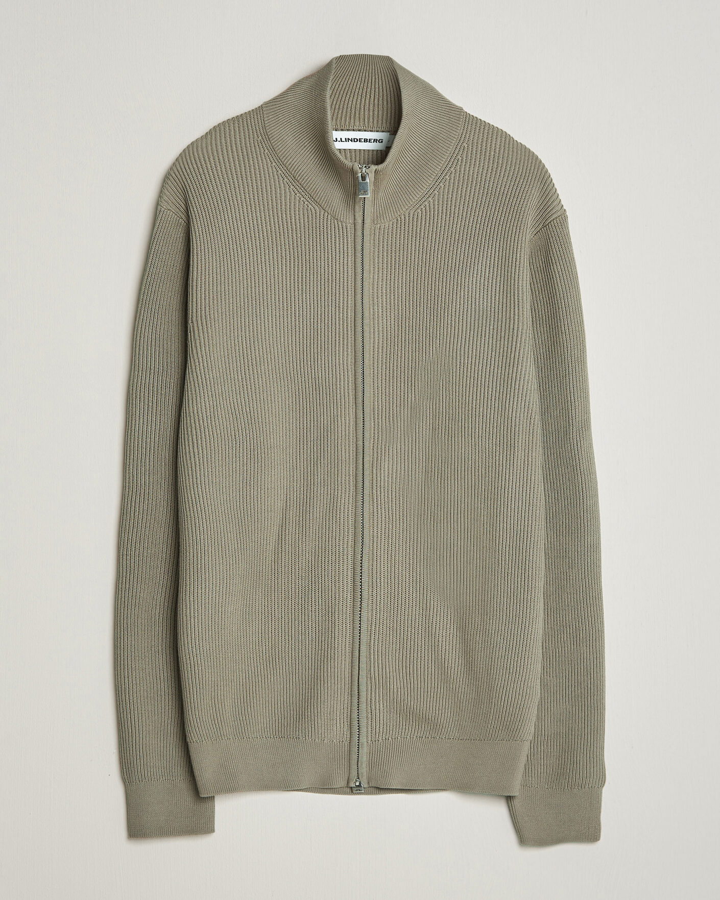 Herre | Gensere | J.Lindeberg | Alexis Cotton Full Zip Brindle