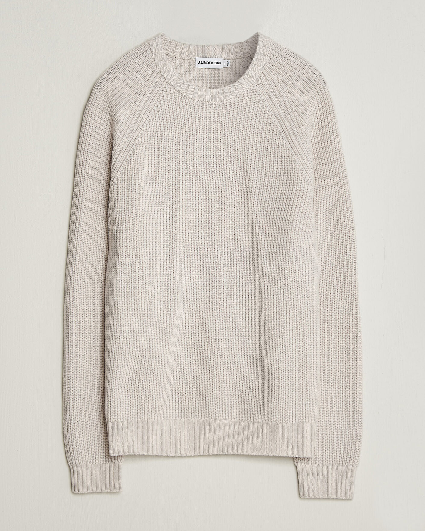 Herre | Gensere | J.Lindeberg | Hallow Wool Blend Knitted Sweater Moonbeam