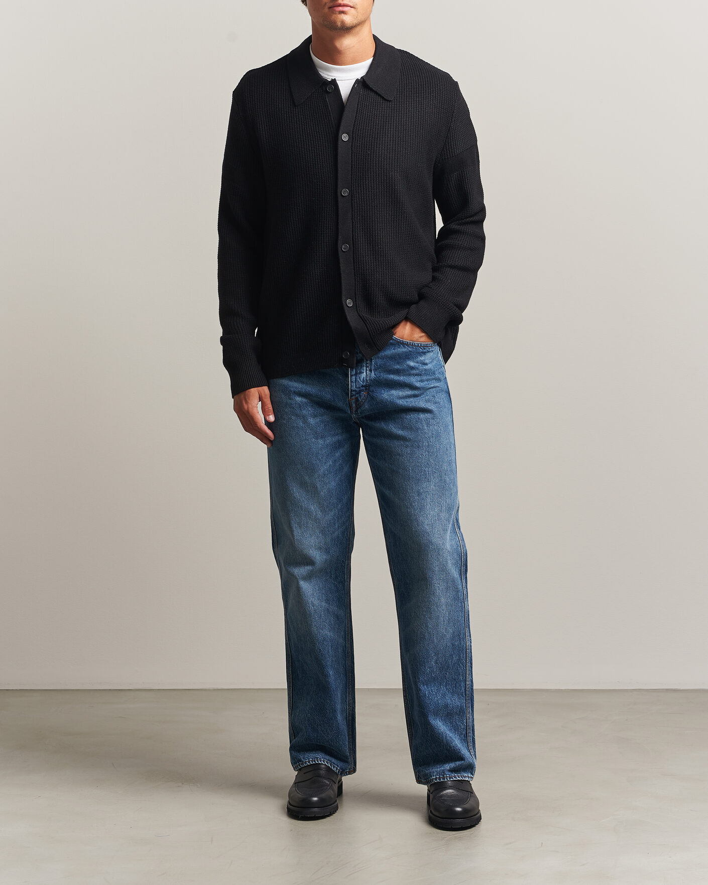Herre | Gensere | J.Lindeberg | Willem Knitted Cardigan Black