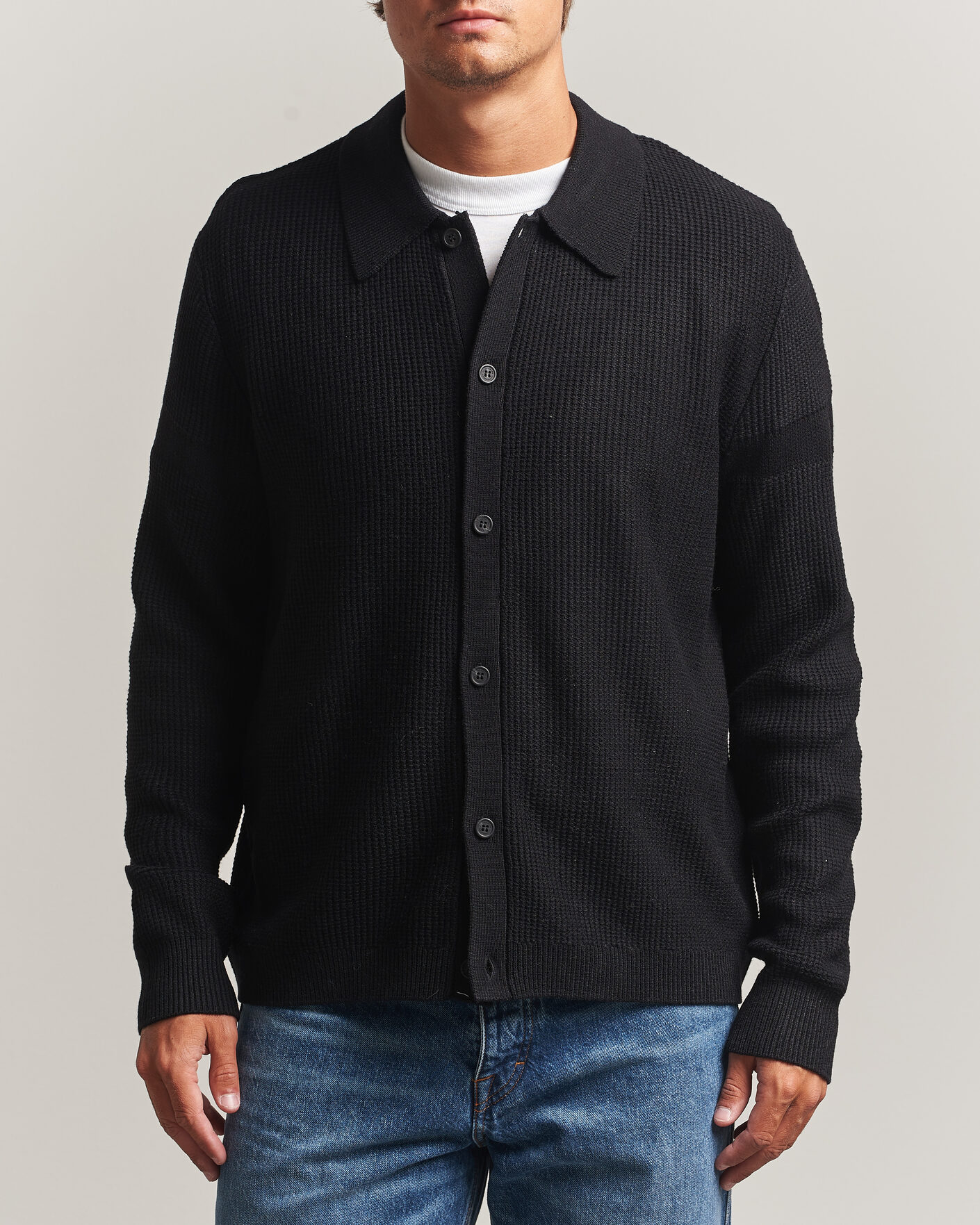 Herre | Gensere | J.Lindeberg | Willem Knitted Cardigan Black