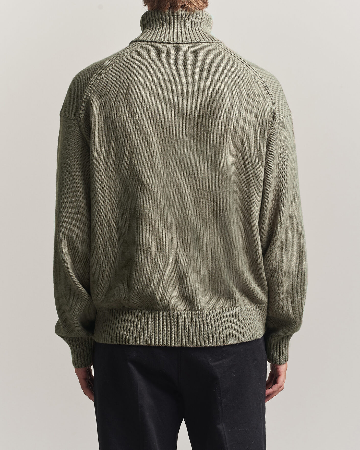 Herre | Gensere | J.Lindeberg | Eddy Wool/Cotton Knitted Turtleneck Brindle