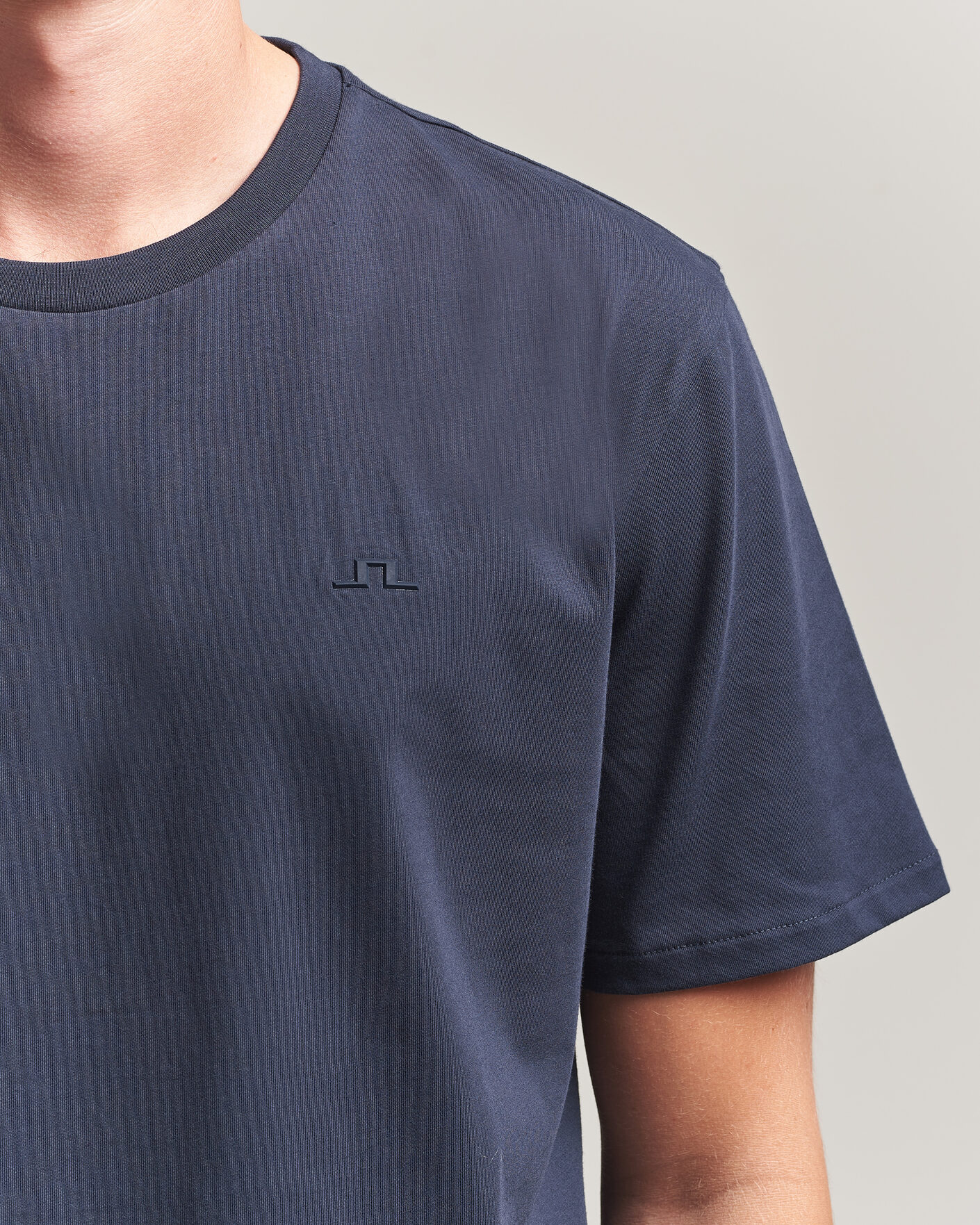 Herre | T-Shirts | J.Lindeberg | Alpha Crew Neck T-Shirt JL Navy