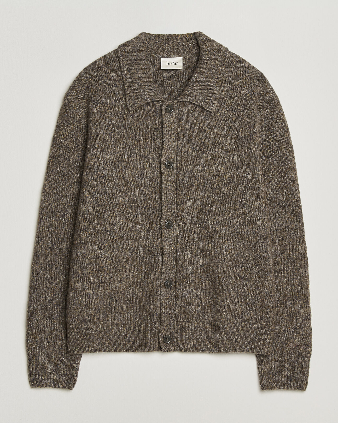 Herre | Gensere | Forét | Area Wool Cardigan Jacket Taupe