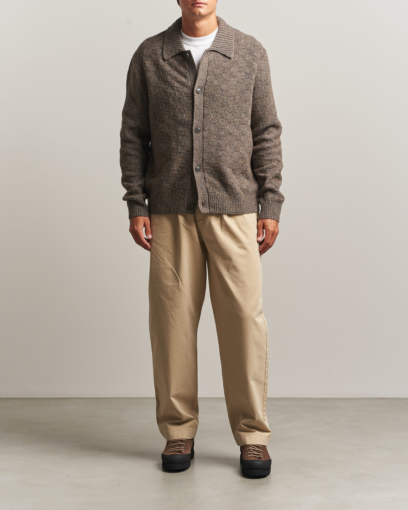 Herre | Gensere | Forét | Area Wool Cardigan Jacket Taupe