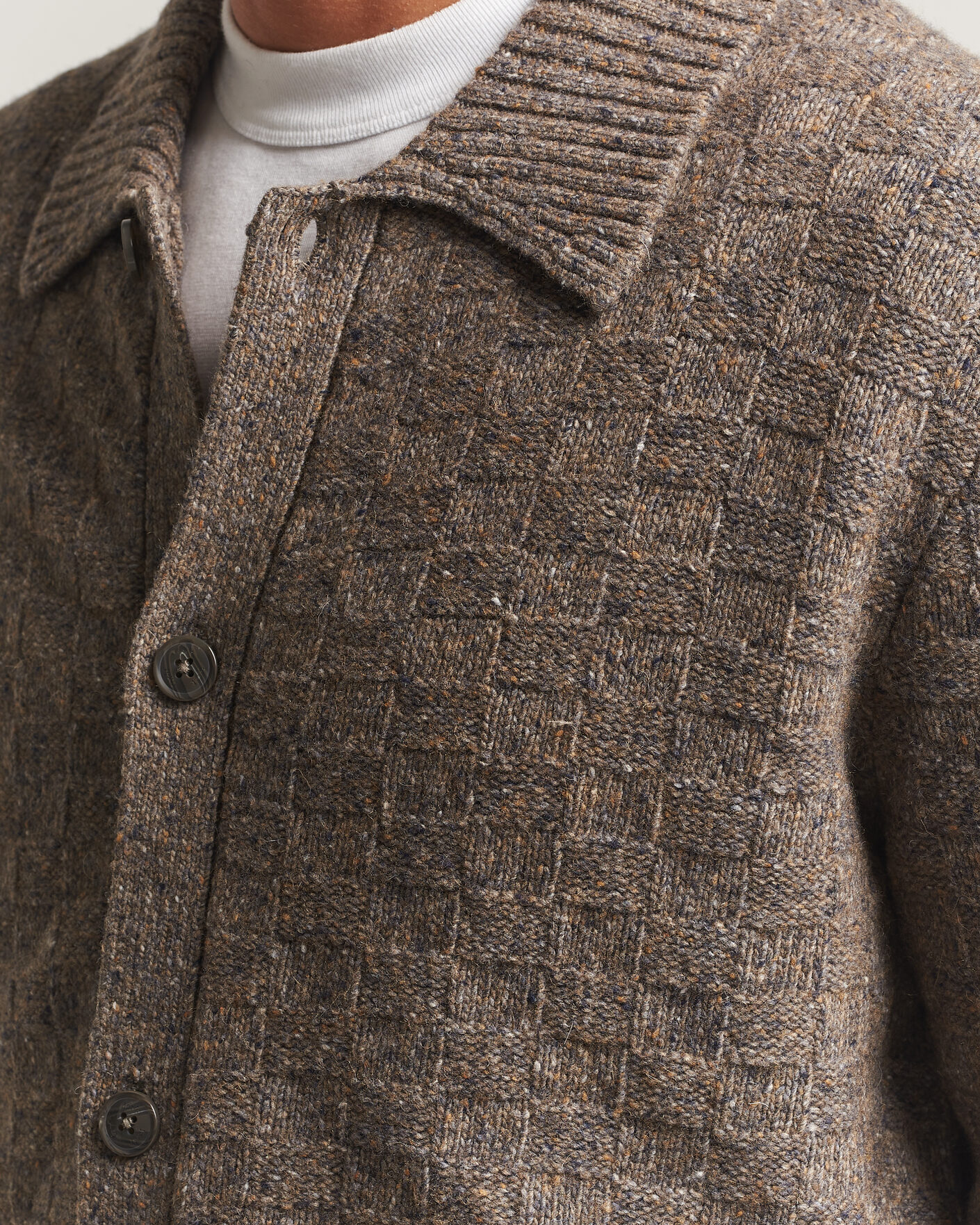 Herre | Gensere | Forét | Area Wool Cardigan Jacket Taupe