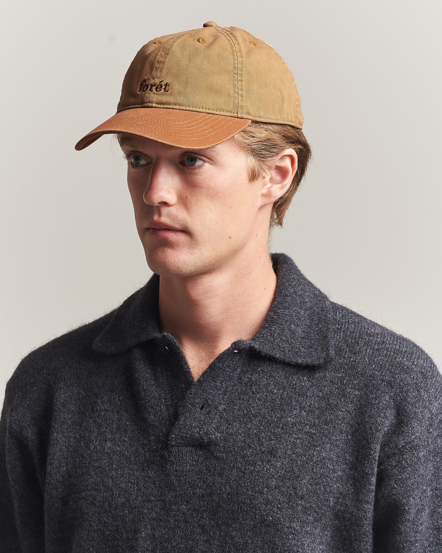 Herre | Hatter og capser | Forét | Hawk Washed 2-Tone Cap Khaki/Brown