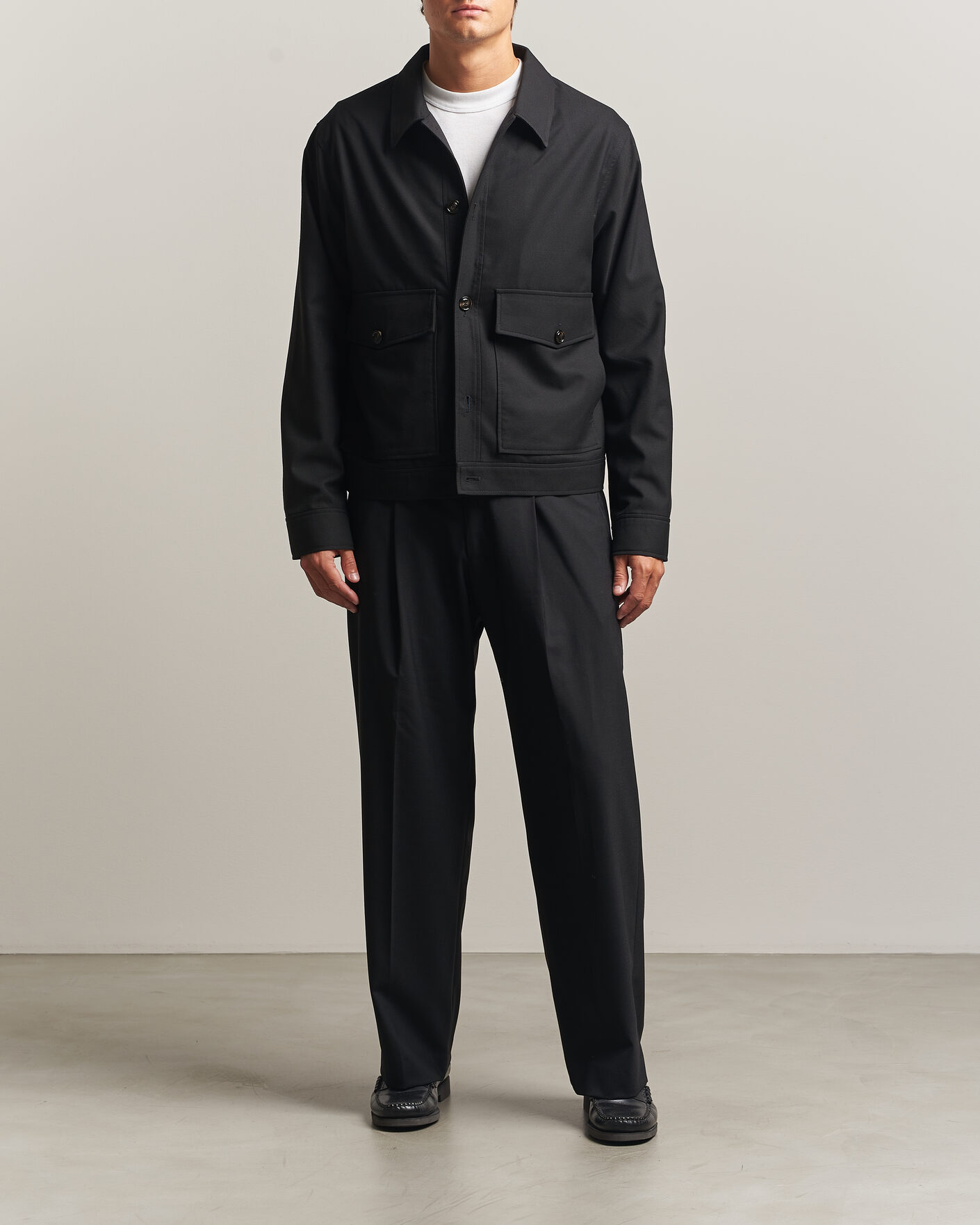 Herre | Jakker | J.Lindeberg | Jevin Brushed Twill Jacket Black
