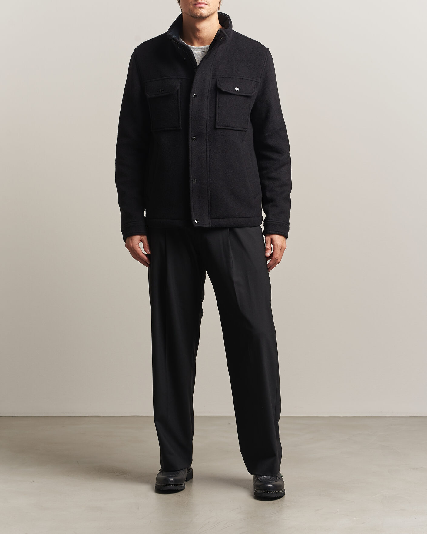 Herre | Jakker | J.Lindeberg | Bailey Wool Field Jacket Black