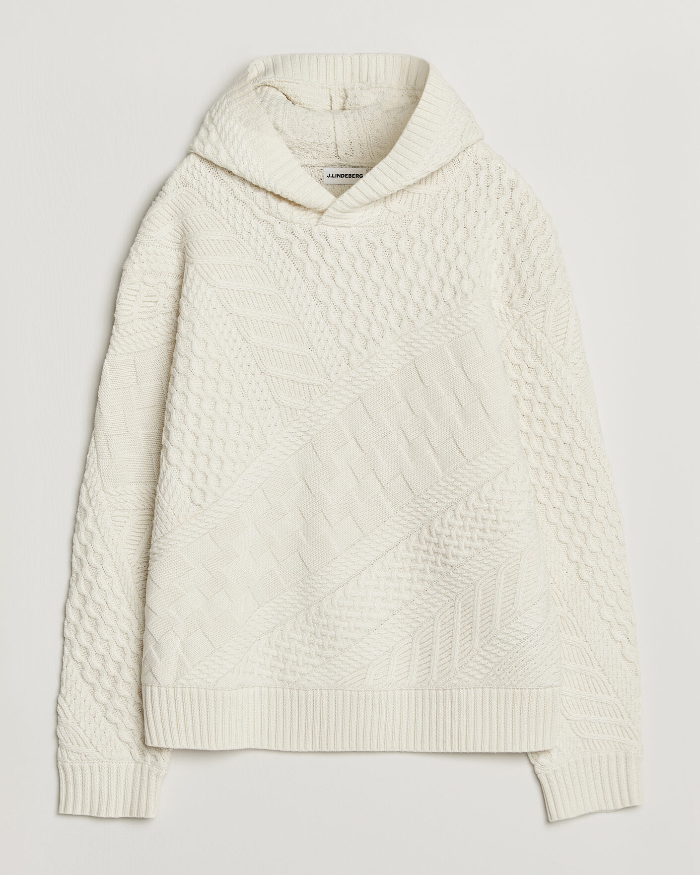 Herre | Gensere | J.Lindeberg | Savio Cable Knitted Hoodie Tofu