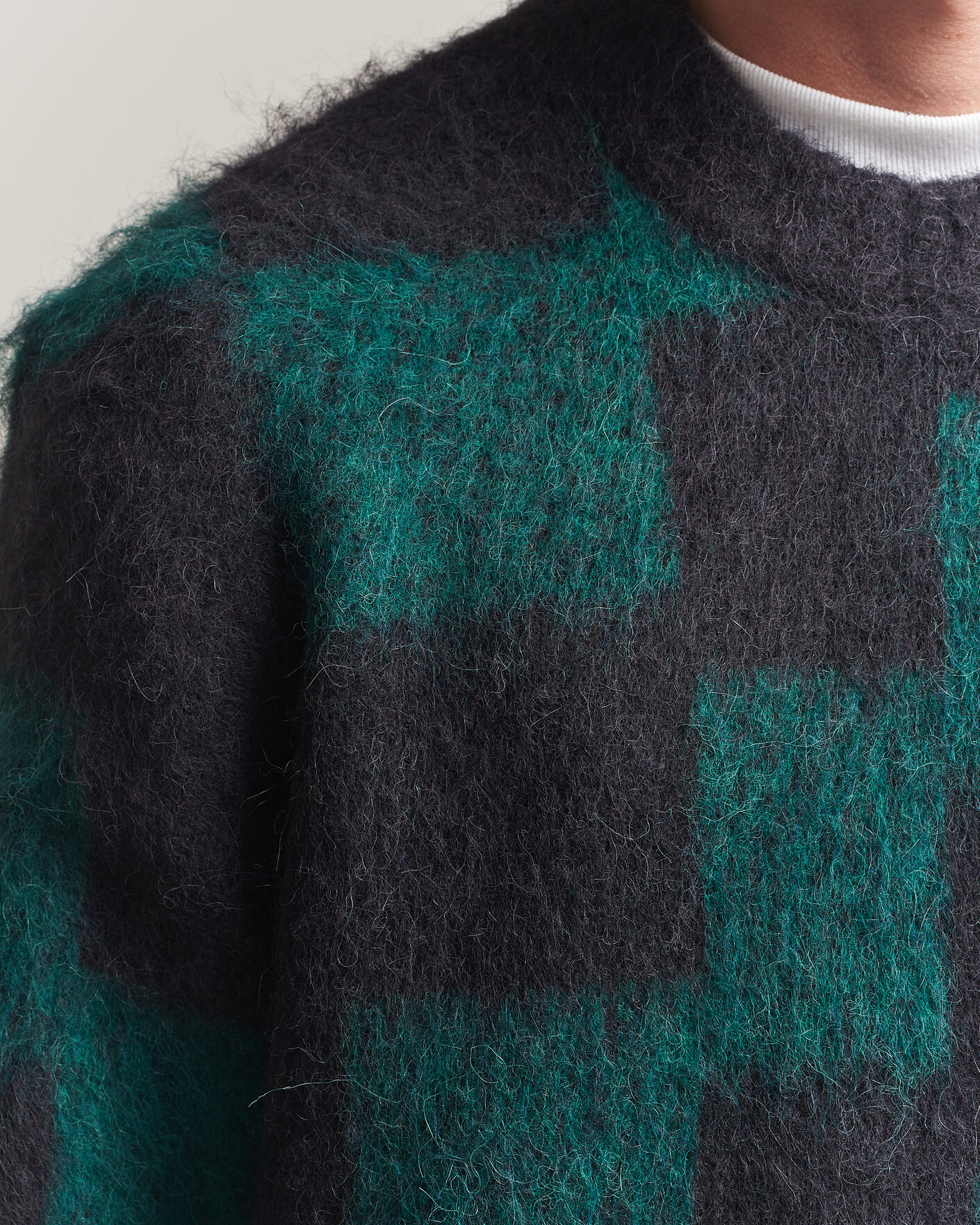 Herre | Gensere | J.Lindeberg | Hank Graphic Knitted Sweater Forest Biome