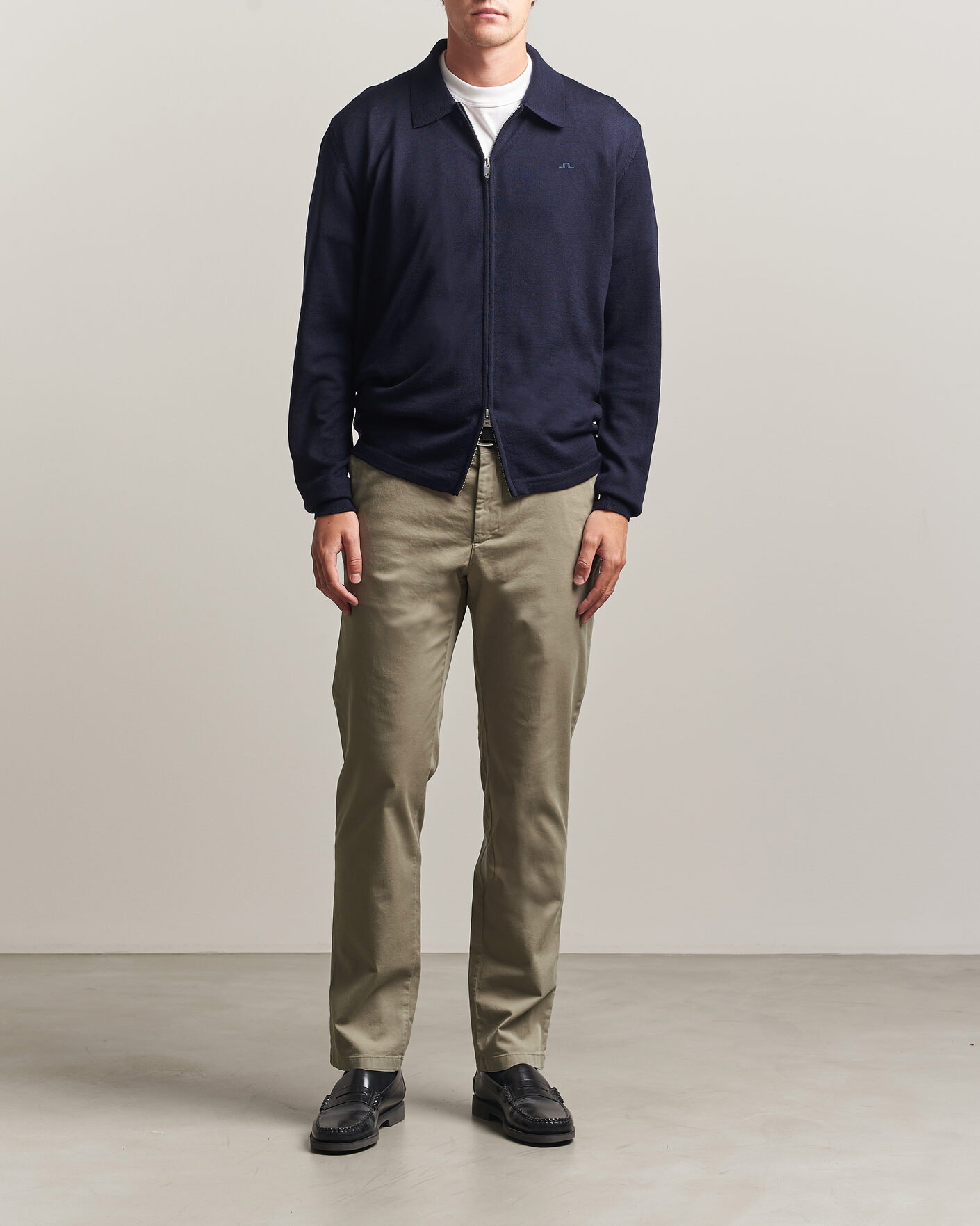 Herre | Gensere | J.Lindeberg | Kaleb Merino Full Zip JL Navy
