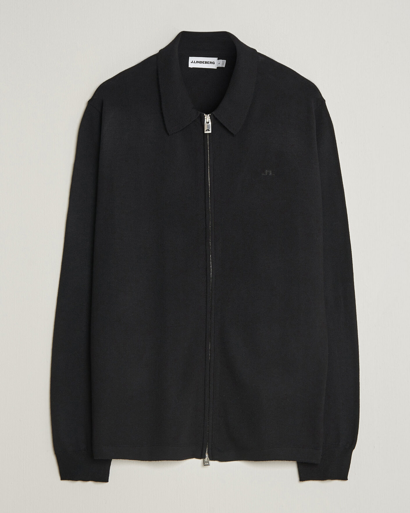 Herre | Gensere | J.Lindeberg | Kaleb Merino Full Zip Black