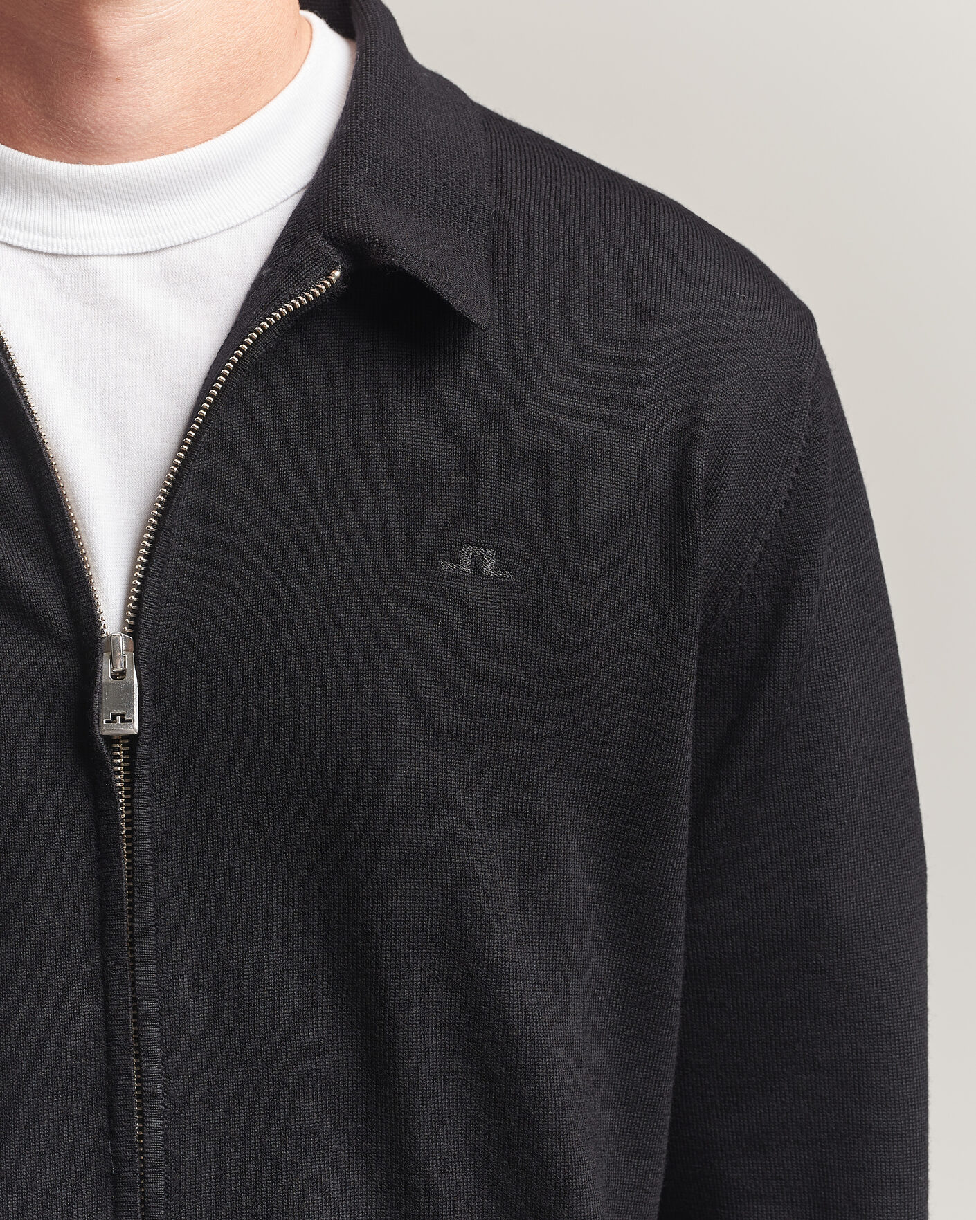 Herre | Gensere | J.Lindeberg | Kaleb Merino Full Zip Black
