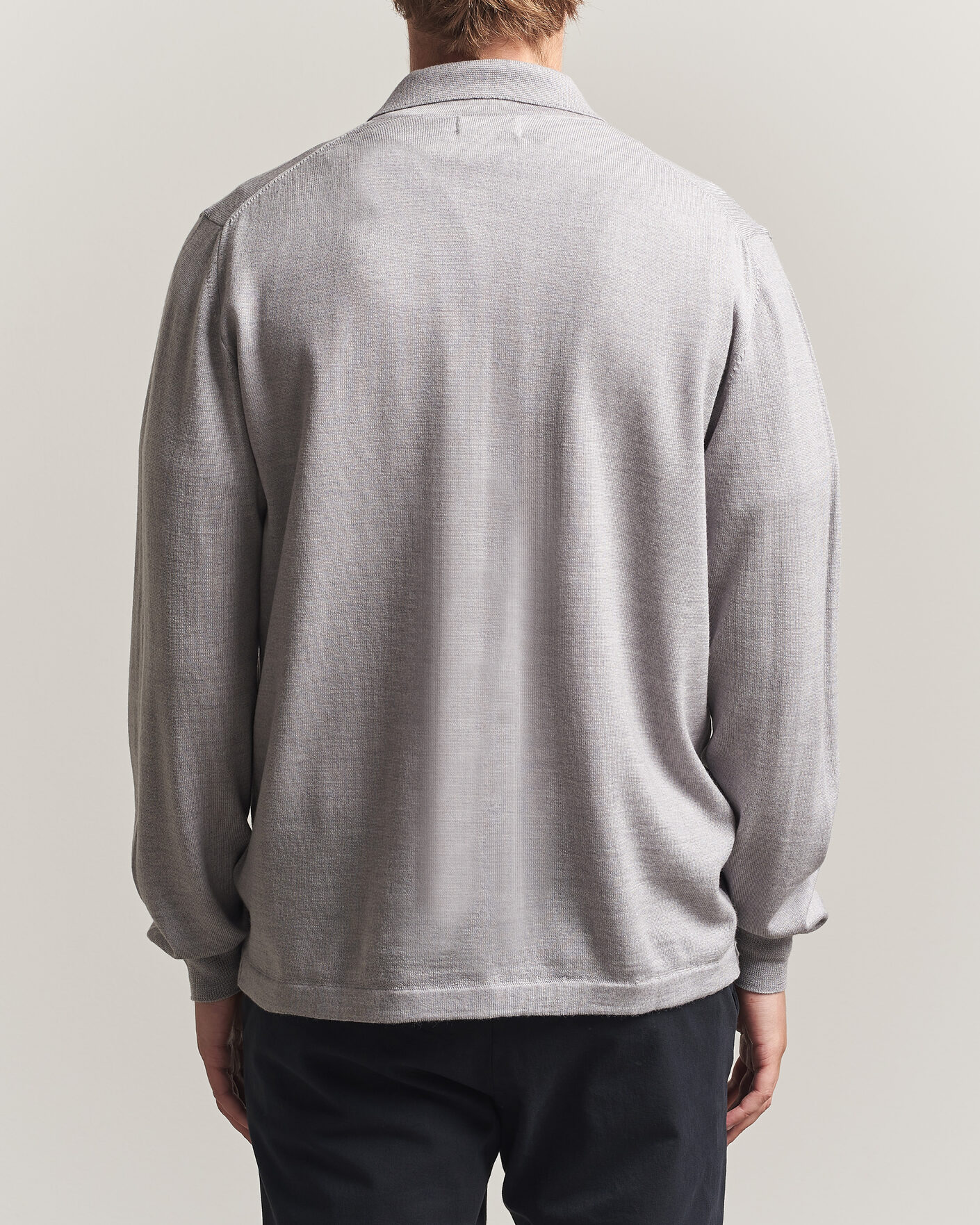 Herre | Gensere | J.Lindeberg | Kaleb Merino Full Zip Light Grey Melange