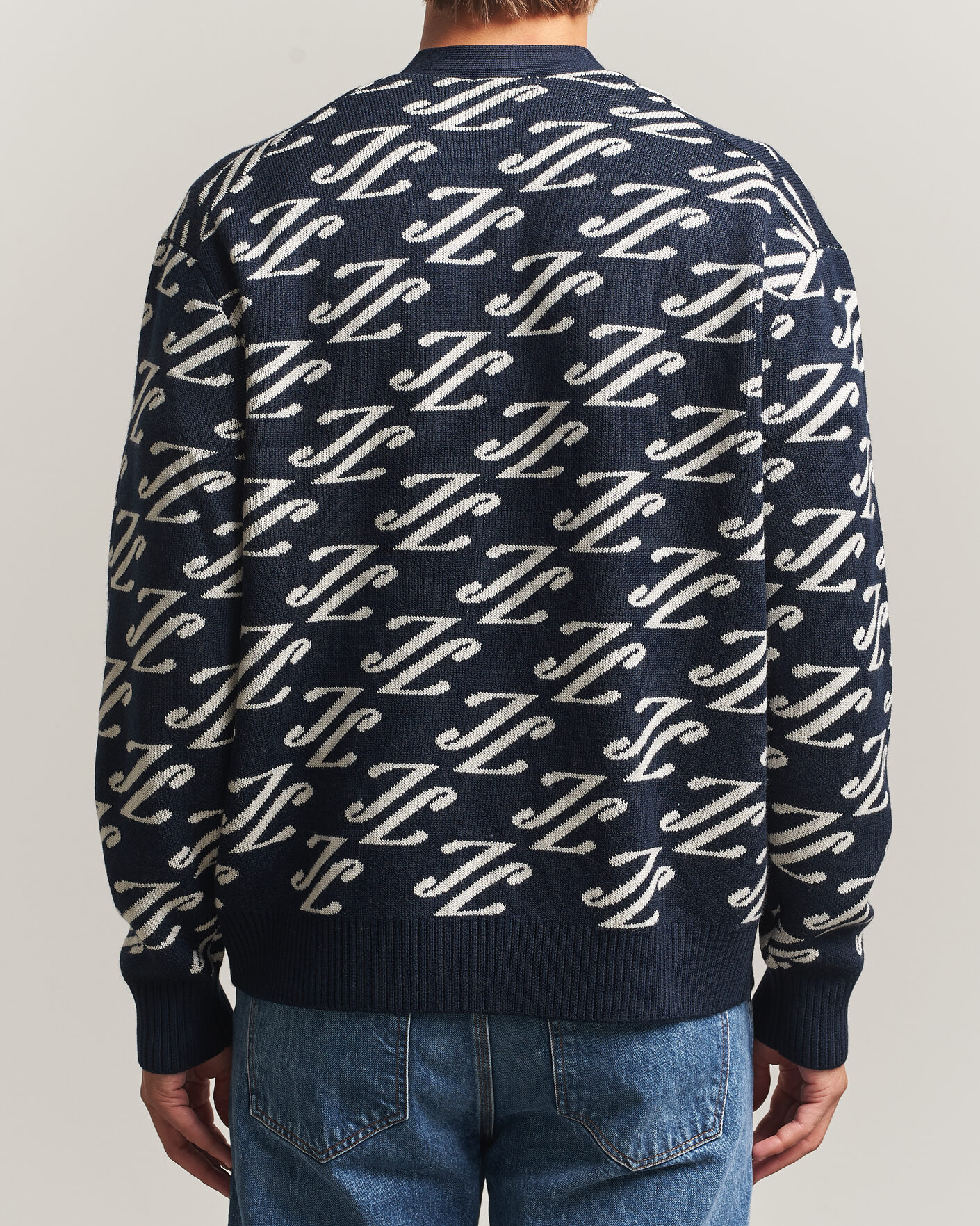 Herre | Gensere | J.Lindeberg | Denny Jacquard Cardigan JL Navy
