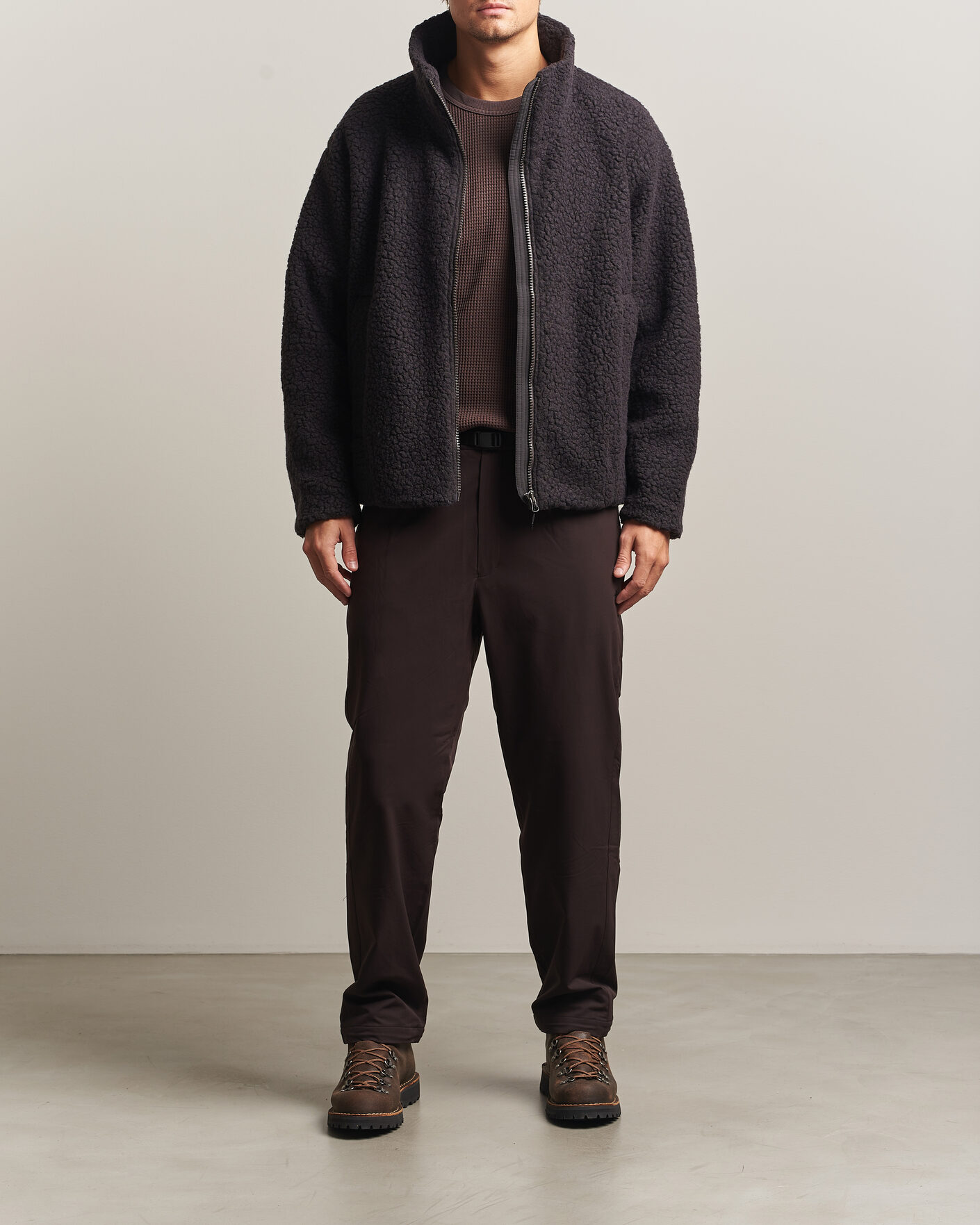 Herre | Gensere | Goldwin | Deep Pile Fleece Jacket Espresso