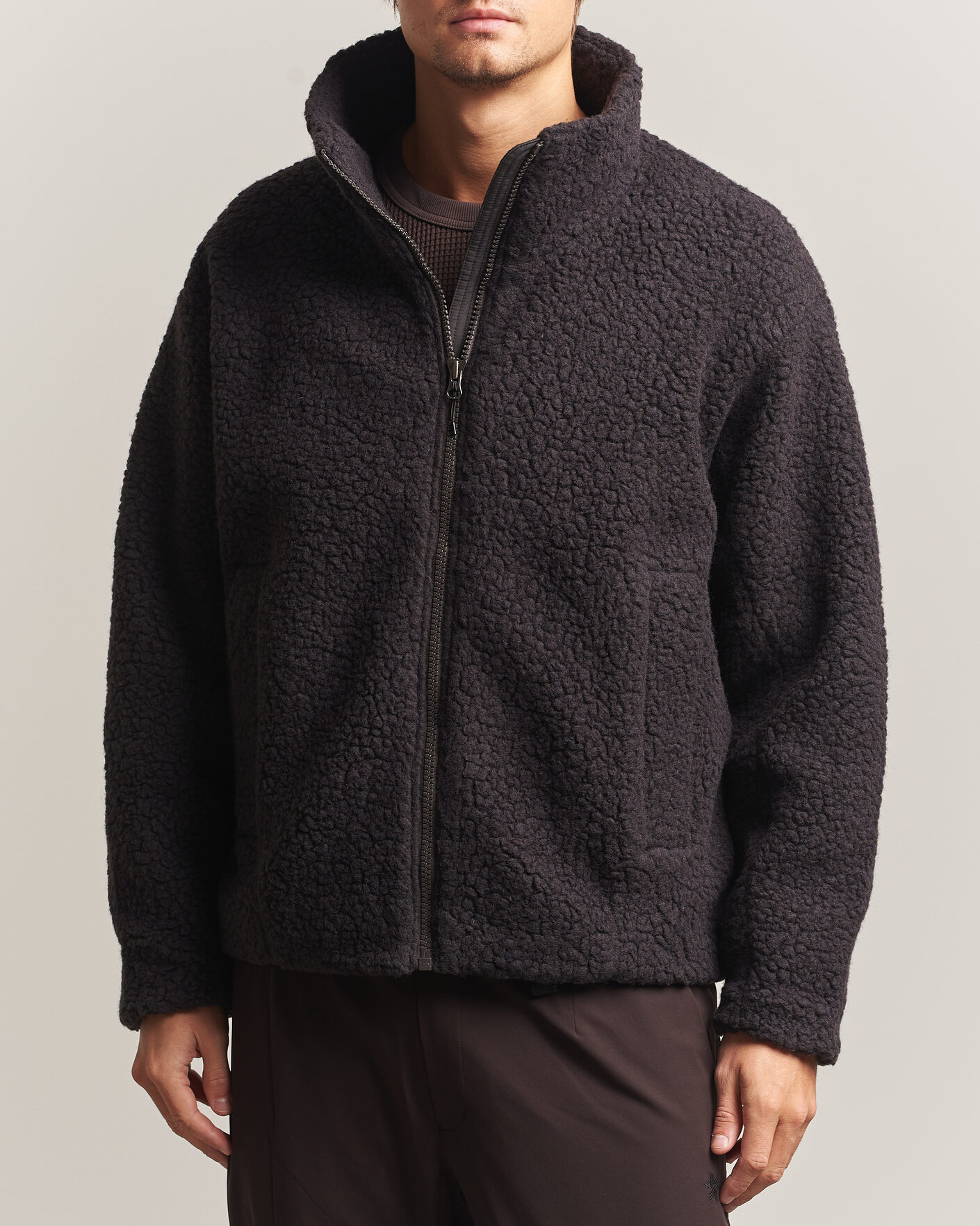 Herre | Gensere | Goldwin | Deep Pile Fleece Jacket Espresso