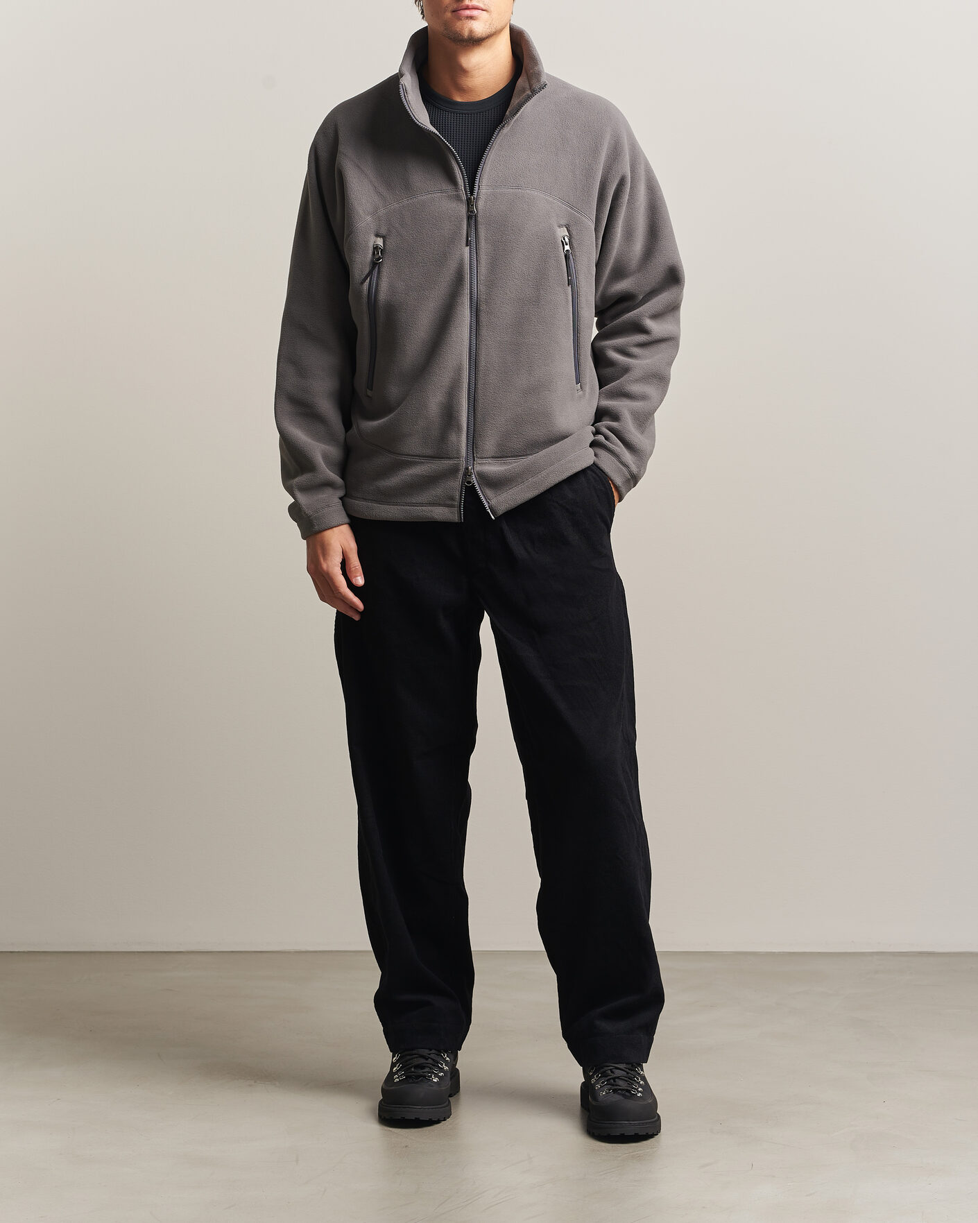 Herre | Bukser | Goldwin | Corduroy Straight Pants Black