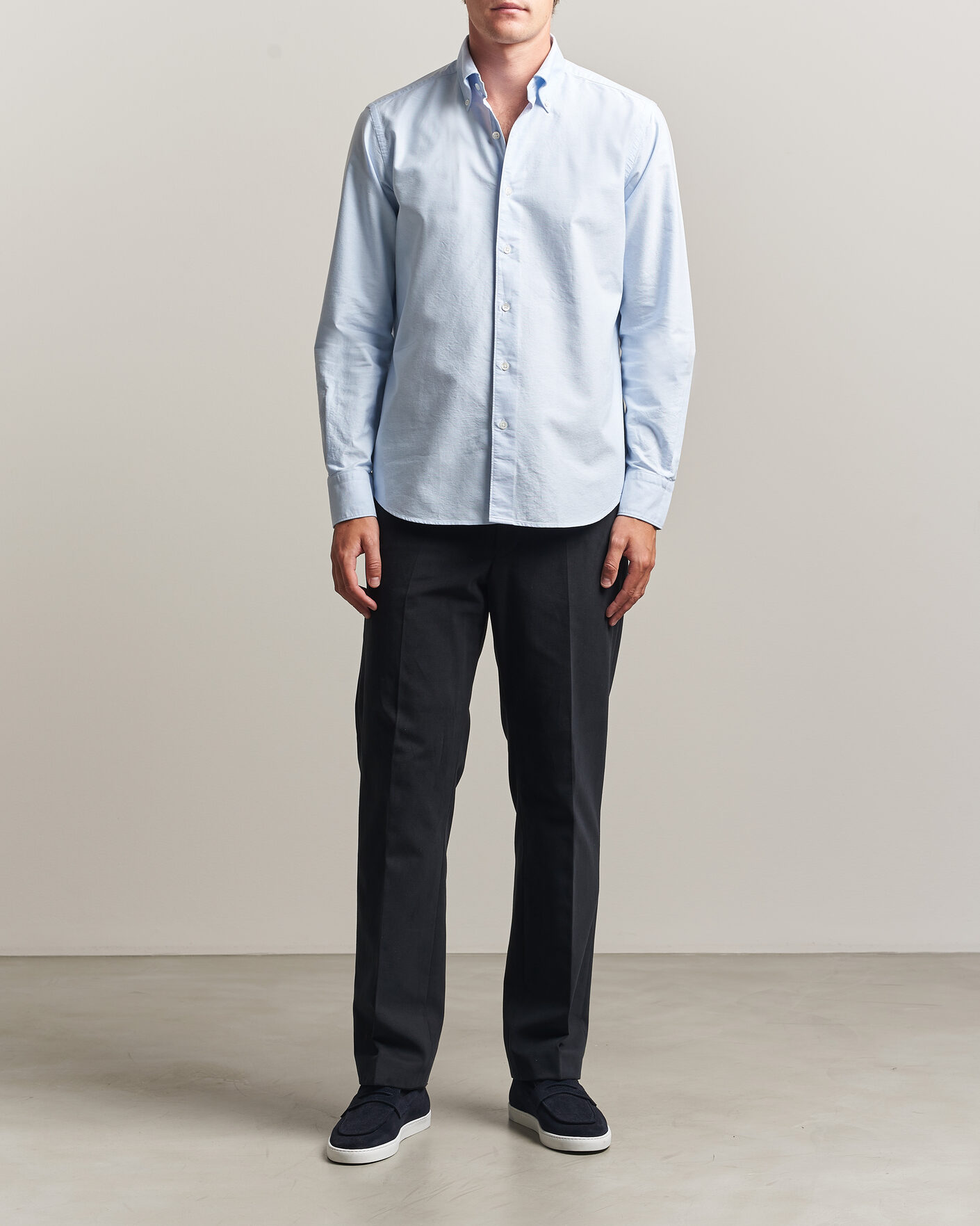 Herre | Skjorter | Grigio | Oxford Button Down Shirt Light Blue