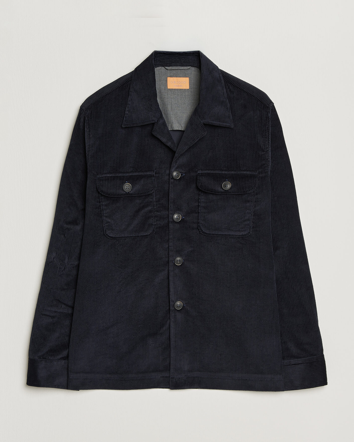 Herre | Skjorter | Grigio | Corduroy Overshirt Navy