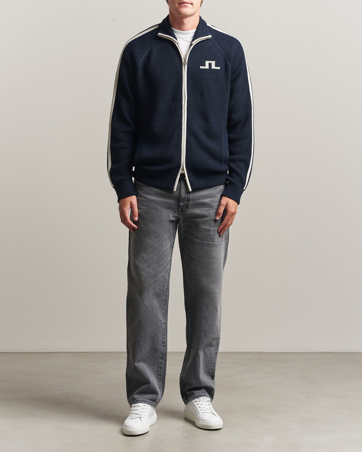 Herre | Gensere | J.Lindeberg | Craig Knitted Full Zip JL Navy