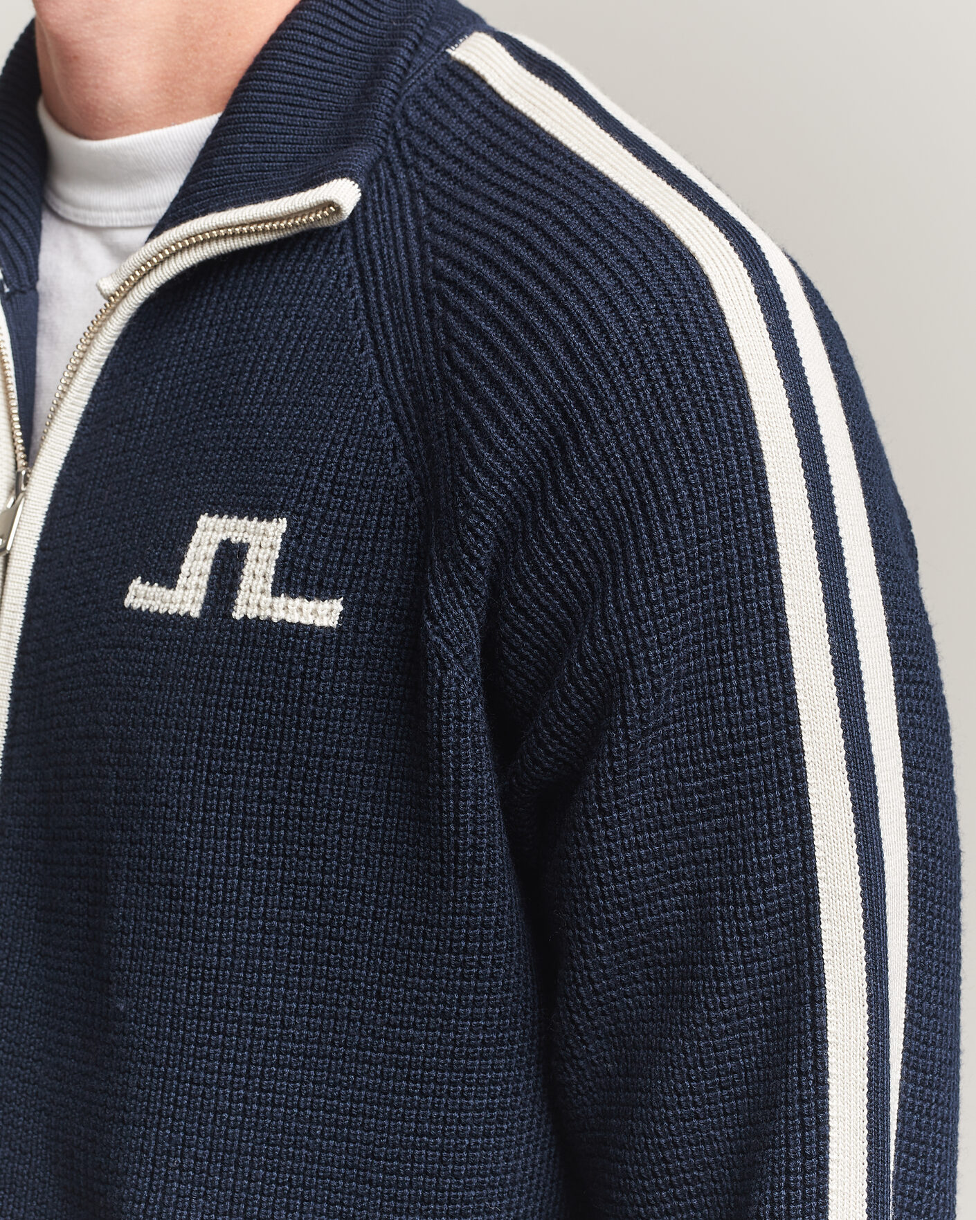 Herre | Gensere | J.Lindeberg | Craig Knitted Full Zip JL Navy
