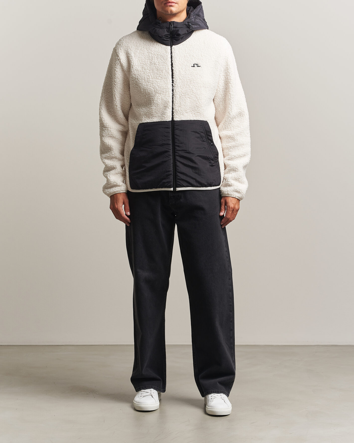 Herre | Gensere | J.Lindeberg | Varek Hybrid Hooded Full Zip Tofu