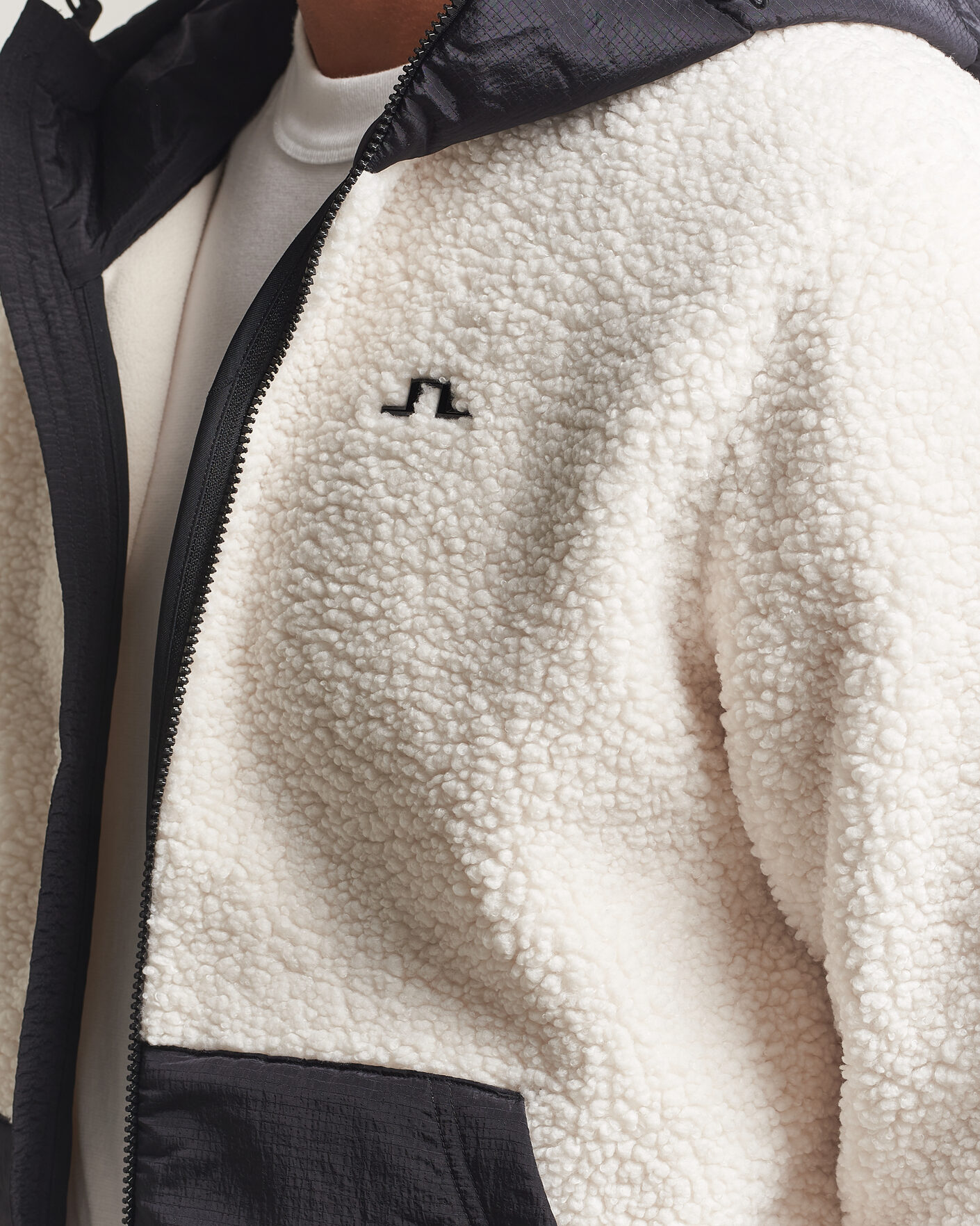 Herre | Gensere | J.Lindeberg | Varek Hybrid Hooded Full Zip Tofu