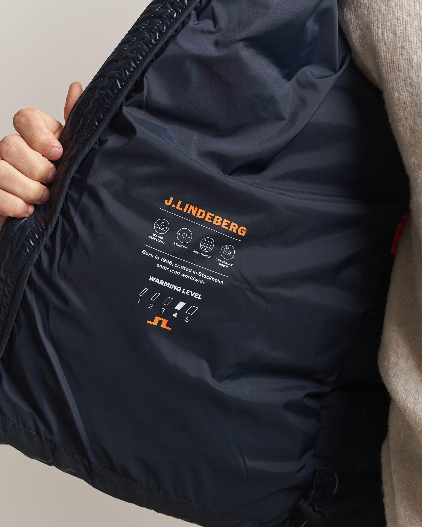 Herre | Jakker | J.Lindeberg | Creek Light Hooded Down Jacket JL Navy