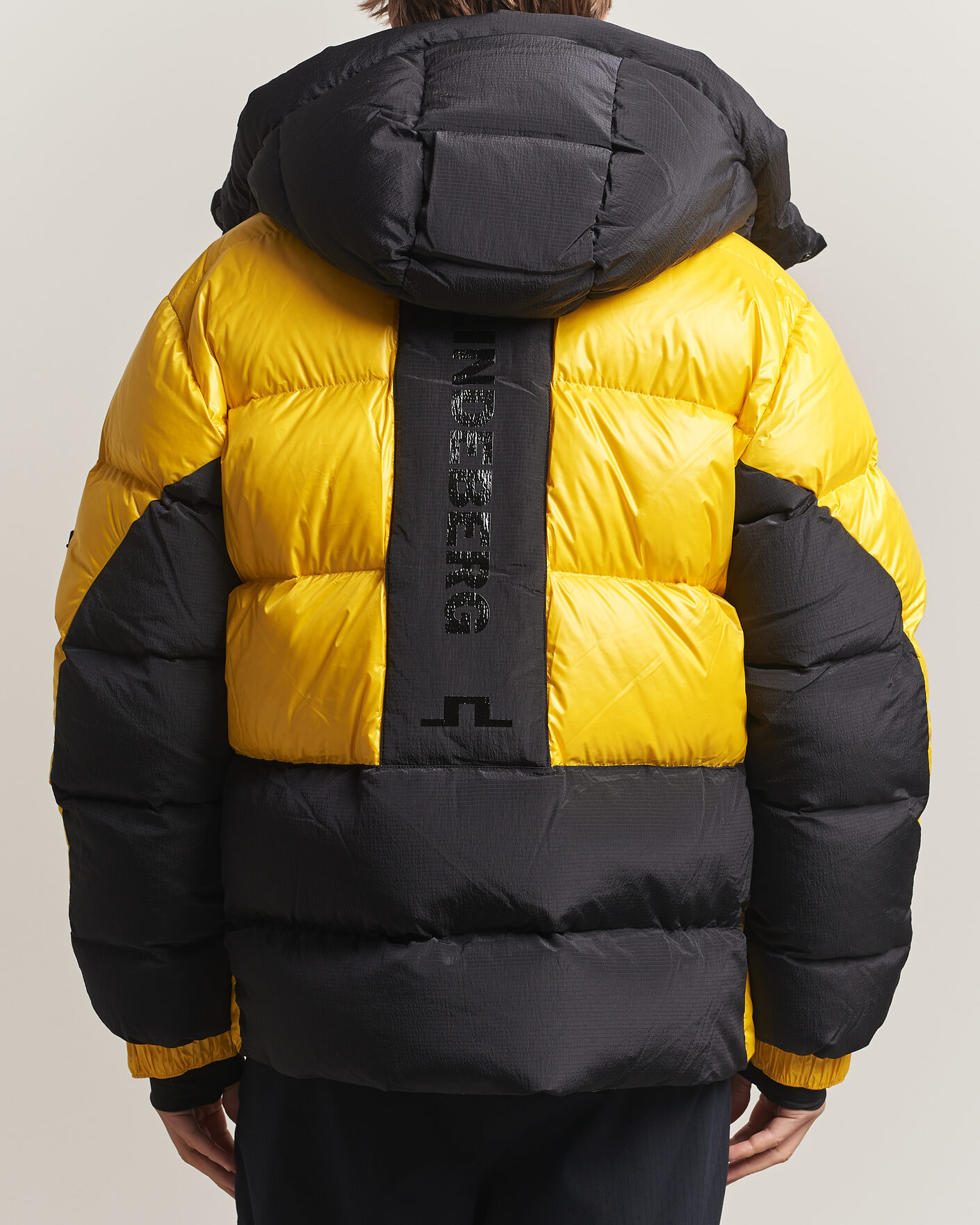 Herre | Jakker | J.Lindeberg | Creek Block Hooded Down Jacket Bumblebee