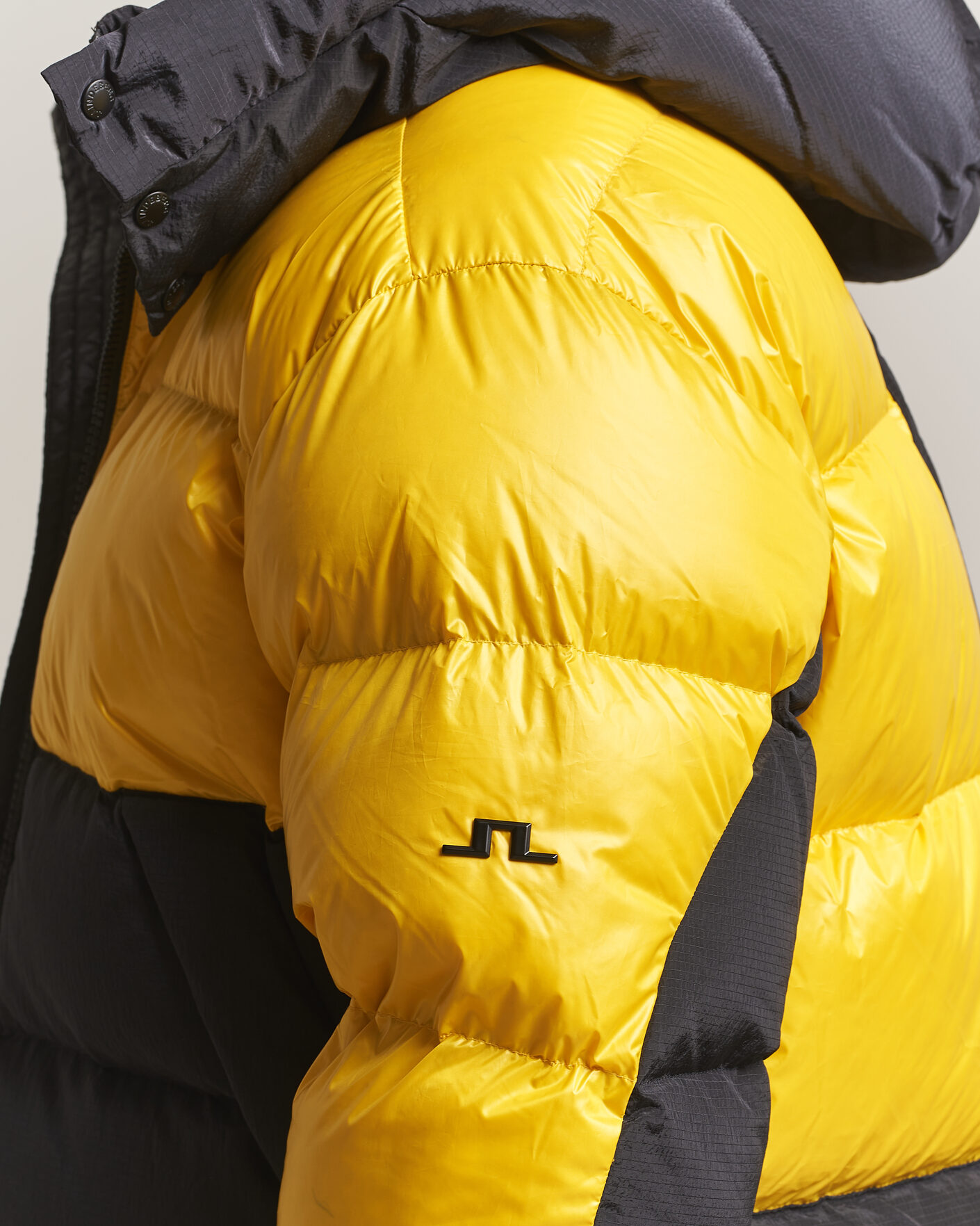Herre | Jakker | J.Lindeberg | Creek Block Hooded Down Jacket Bumblebee