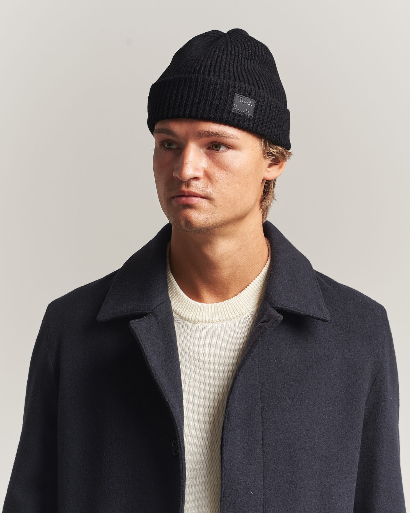 Herre | Luer | Paul Smith | Cashmere Beanie Black