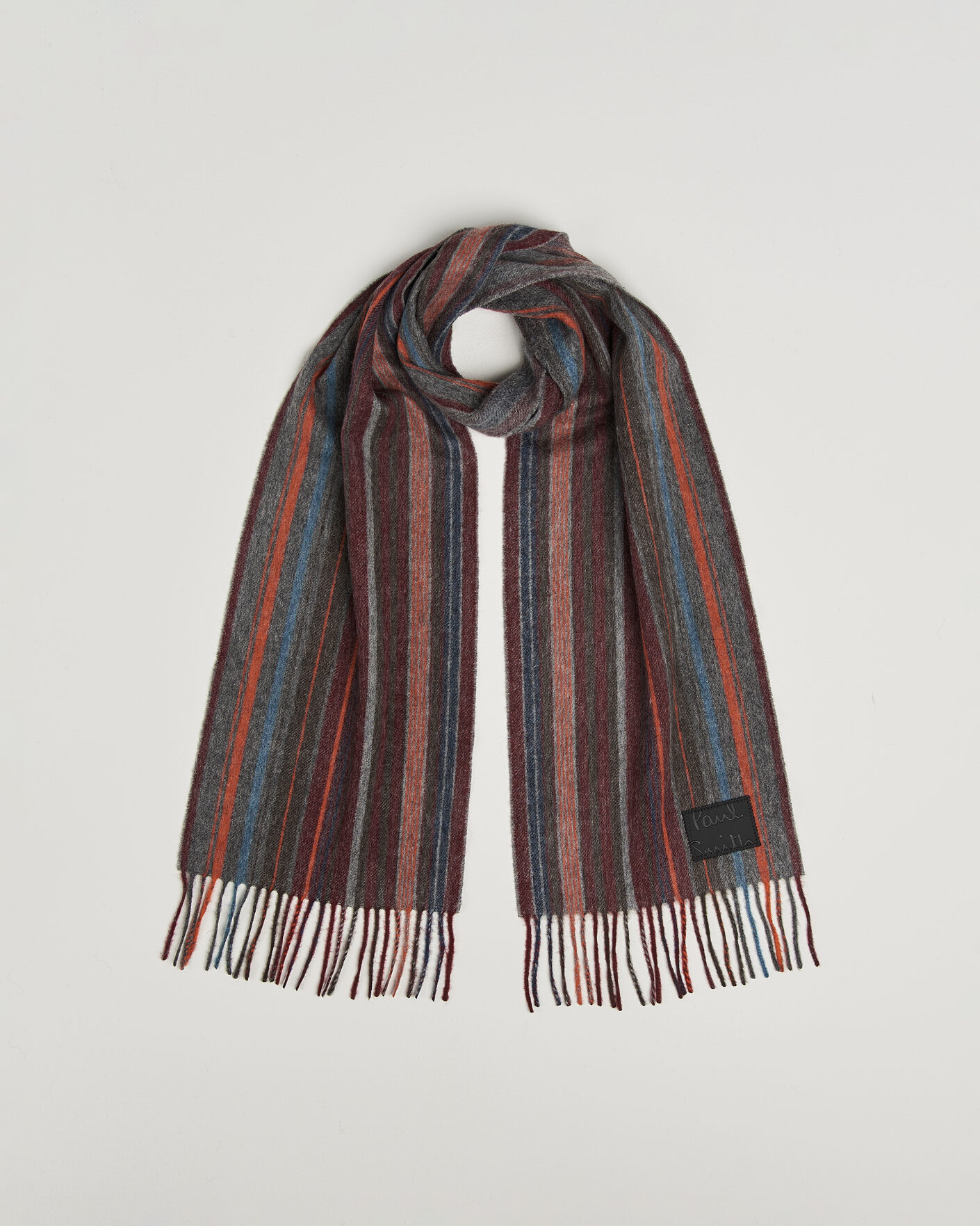 Herre | Skjerf | Paul Smith | Lambswool Striped Scarf Red