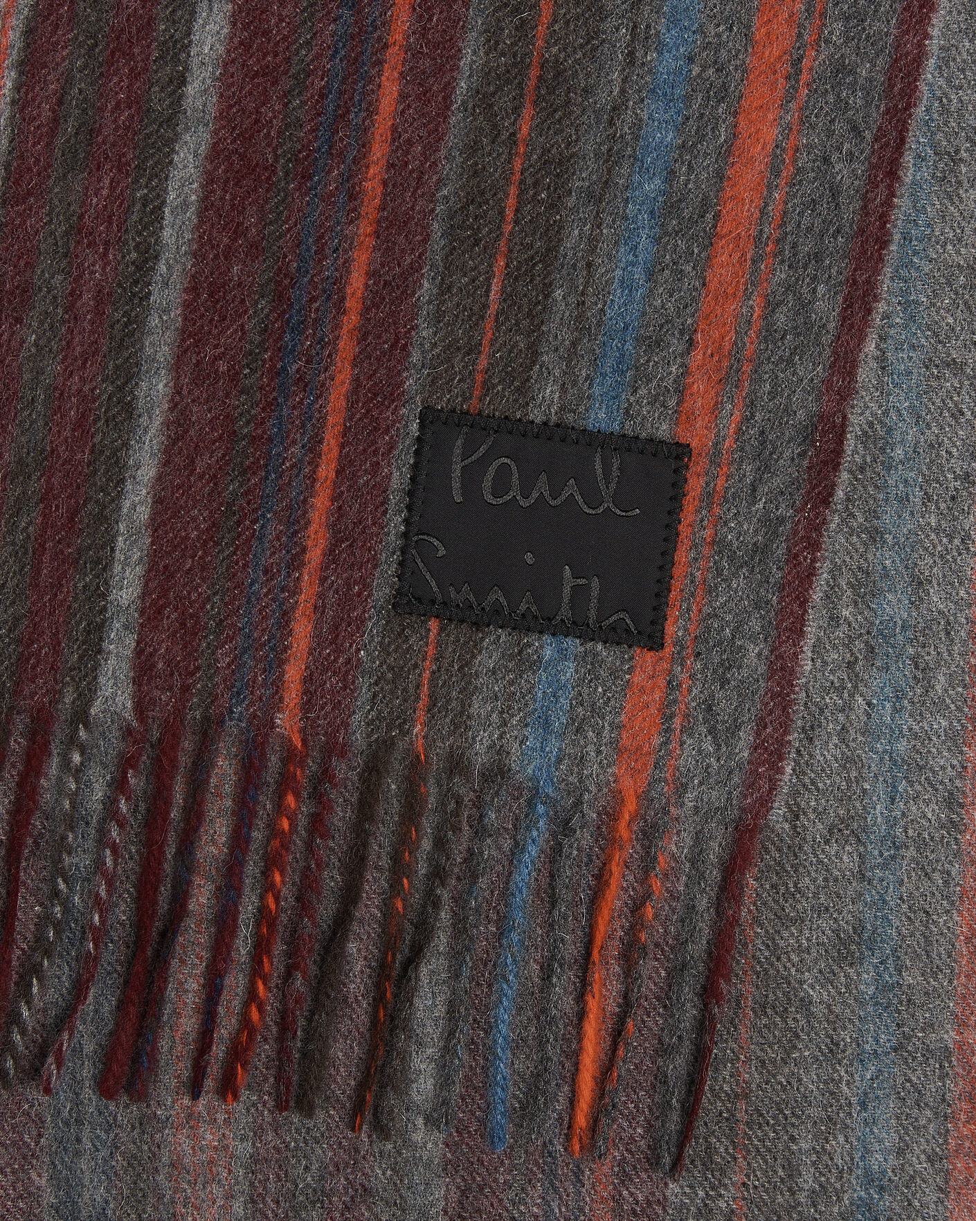 Herre | Skjerf | Paul Smith | Lambswool Striped Scarf Red