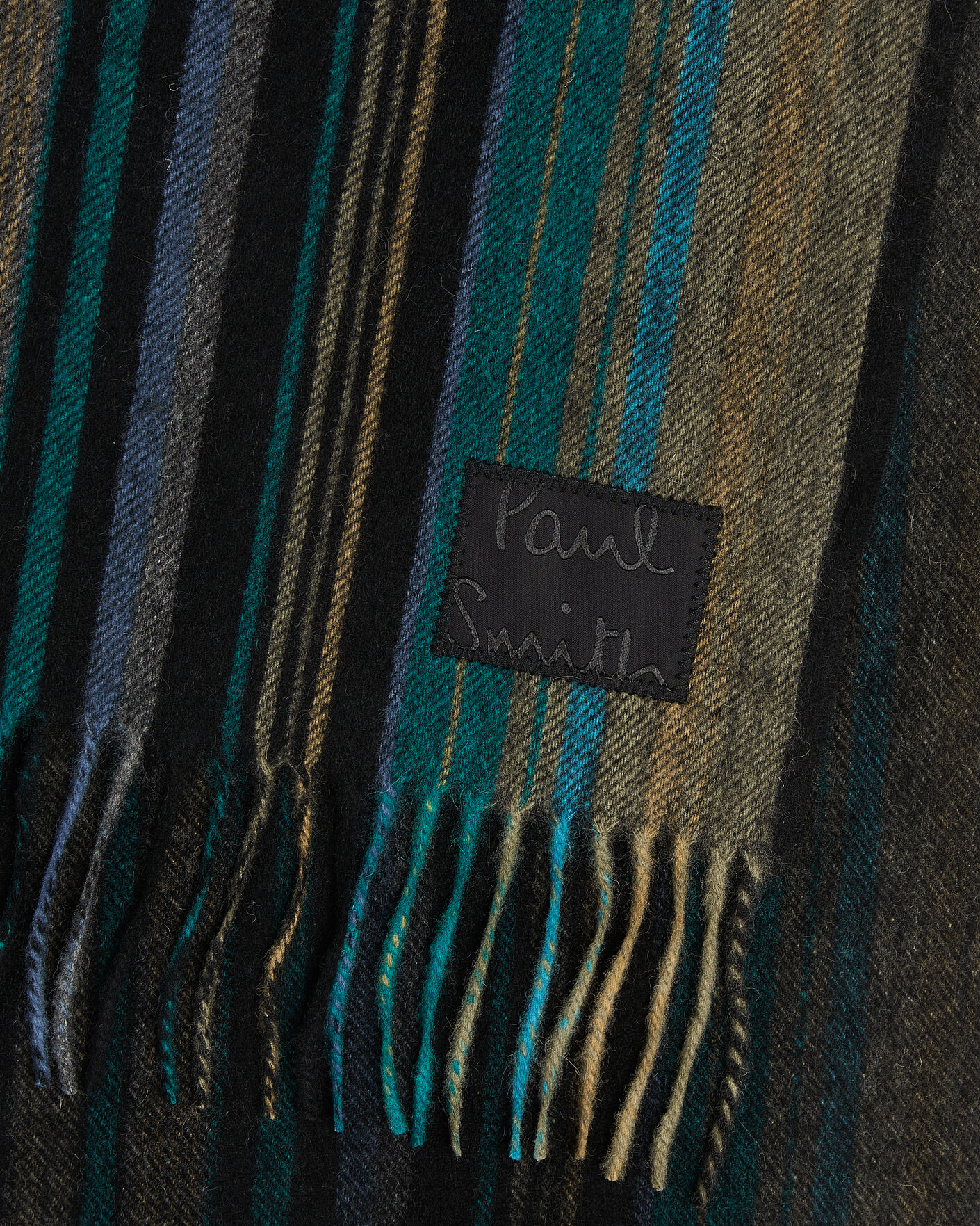 Herre | Skjerf | Paul Smith | Lambswool Striped Scarf Black