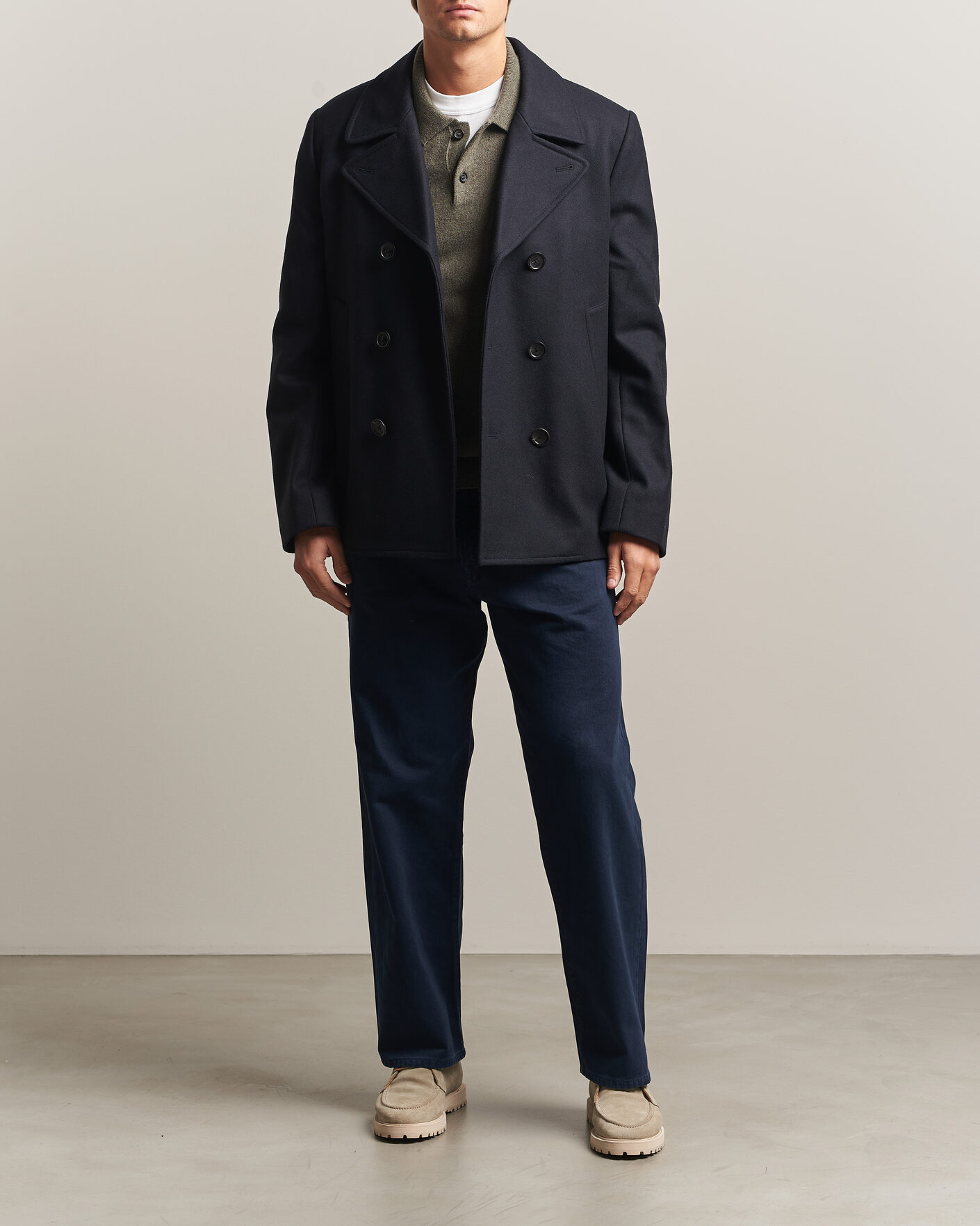 Herre | Jakker | PS Paul Smith | Wool Peacoat Navy