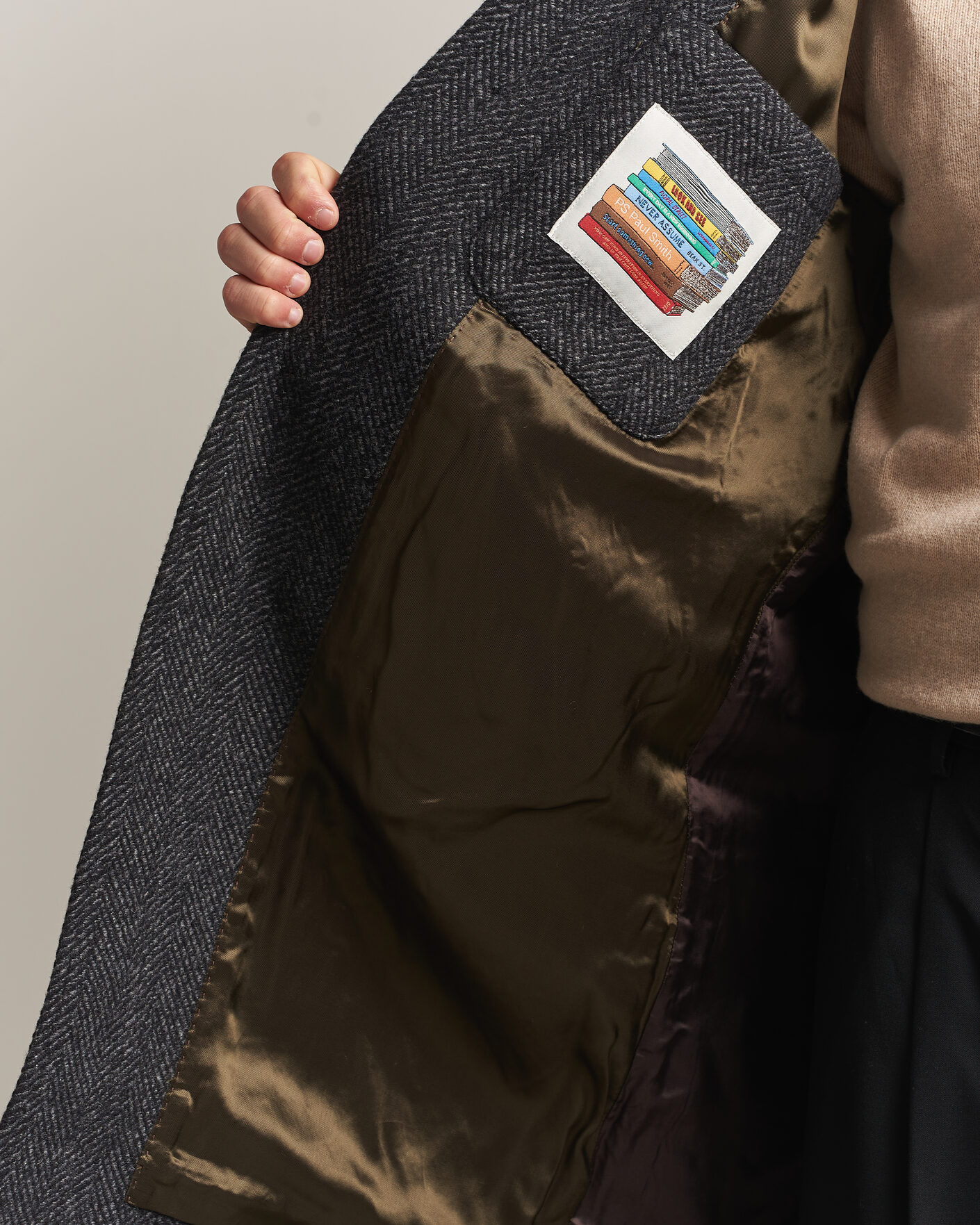 Herre | Jakker | PS Paul Smith | Wool Herringbone Coat Black