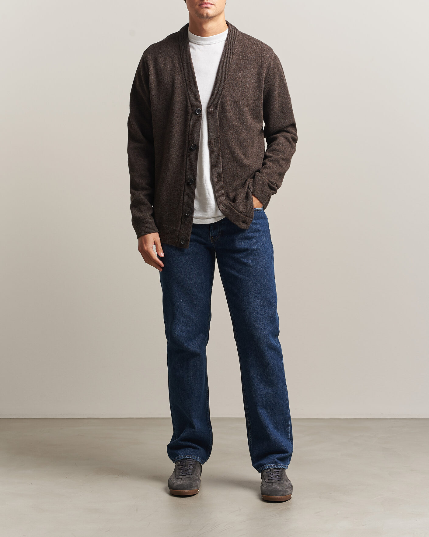 Herre | Gensere | PS Paul Smith | Wool Knitted Cardigan Brown