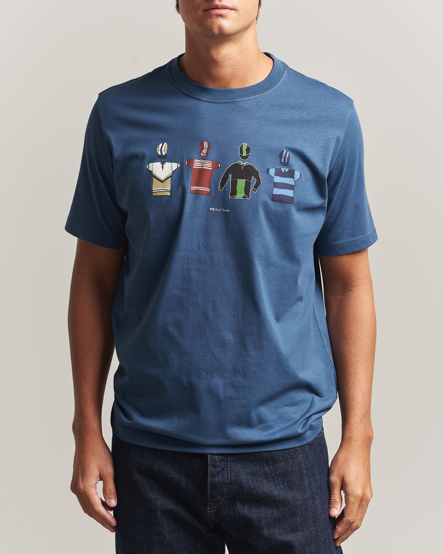 Herre | T-Shirts | PS Paul Smith | Cycle Jersey's Crew Neck T-Shirt Blue