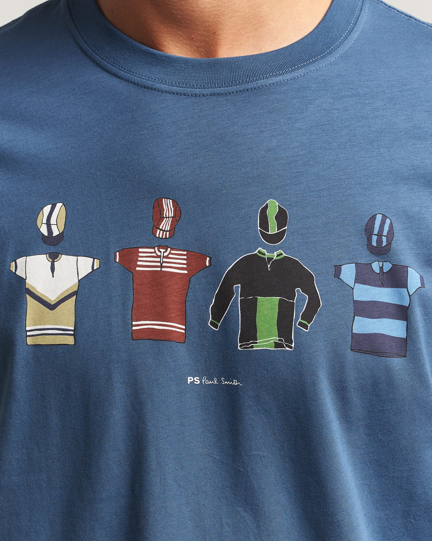 Herre | T-Shirts | PS Paul Smith | Cycle Jersey's Crew Neck T-Shirt Blue