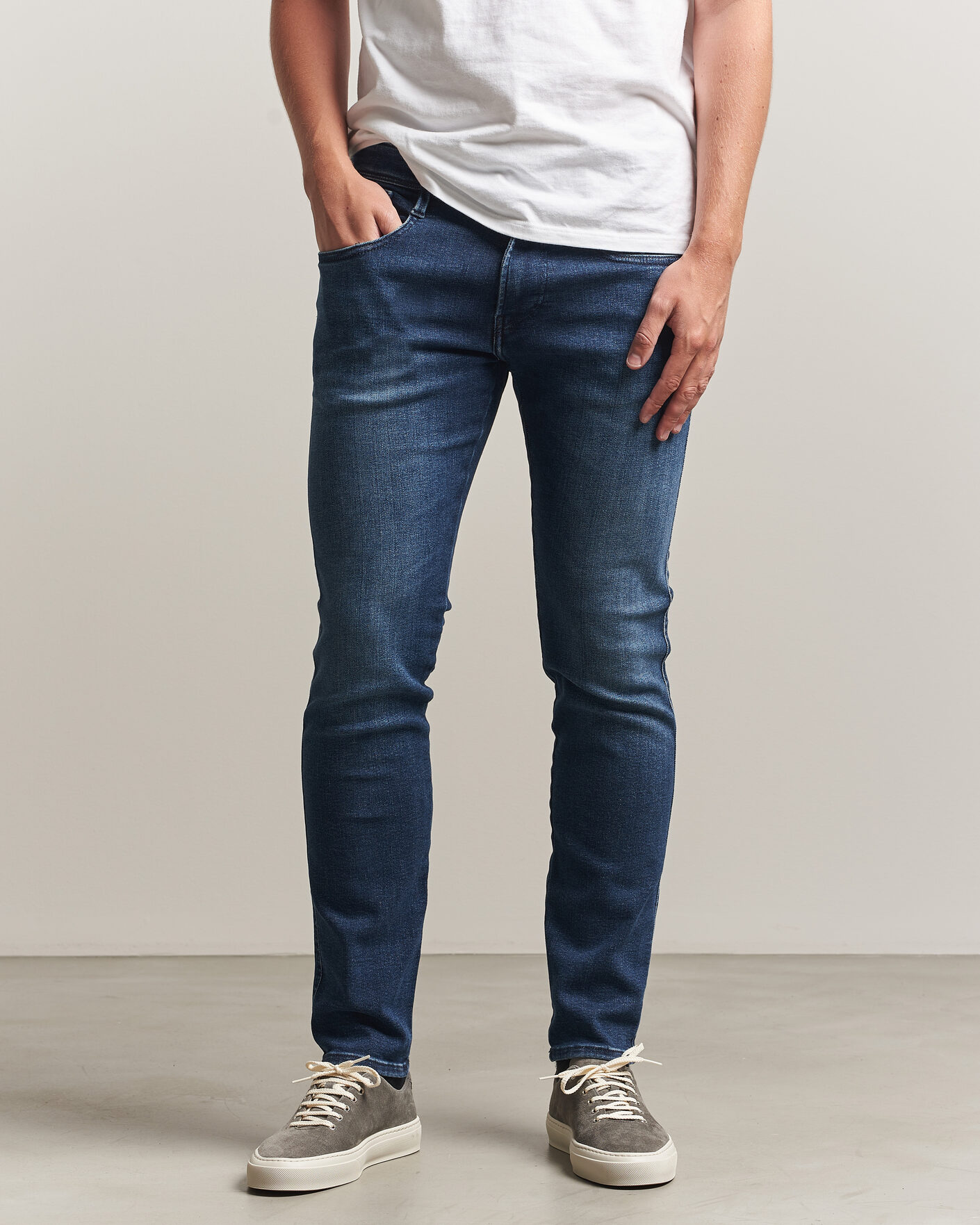 Herre | Jeans | Replay | Anbass Powerstretch Jeans Dark Blue