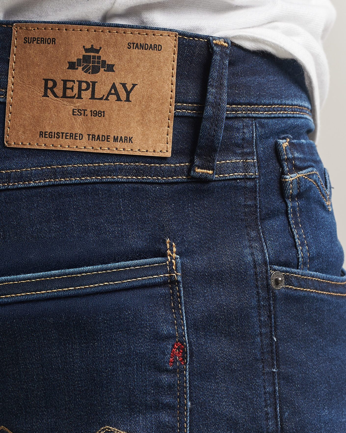 Herre | Jeans | Replay | Anbass Powerstretch Jeans Dark Blue